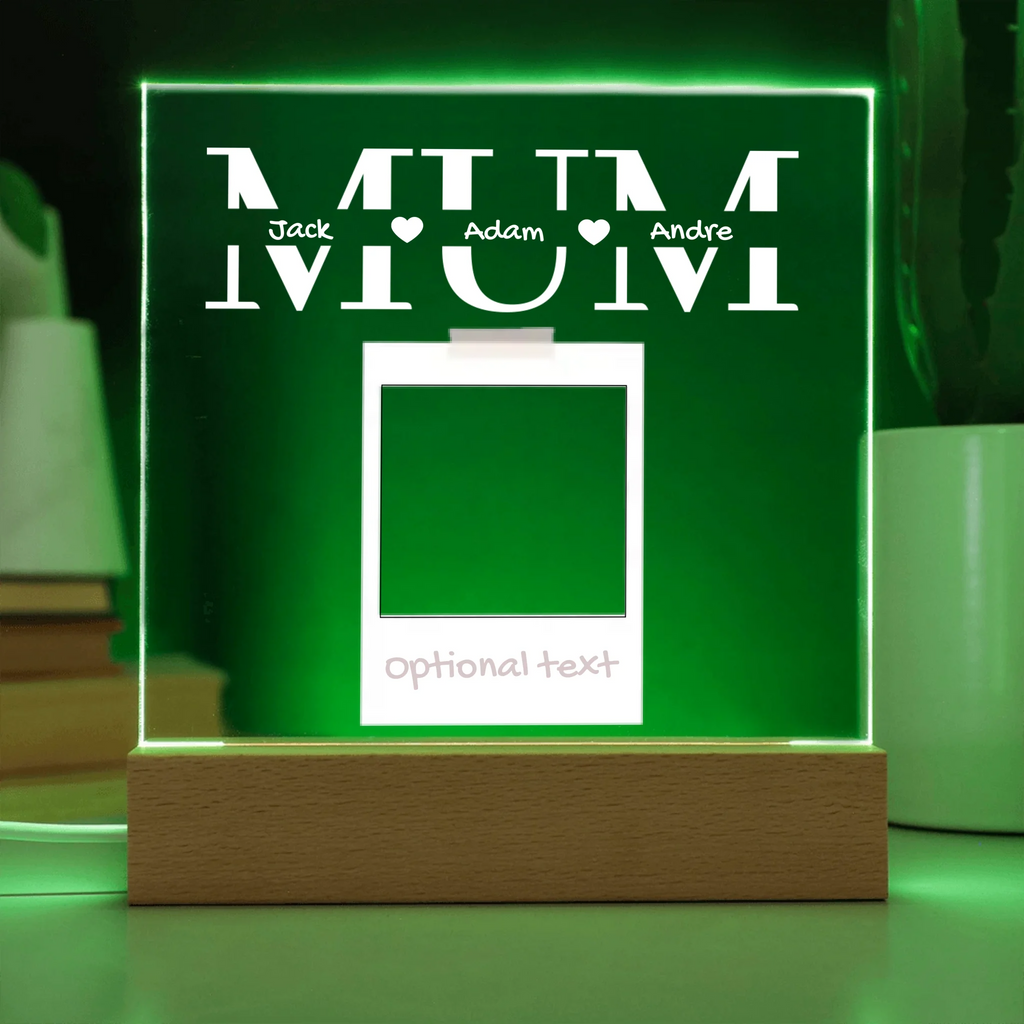 Acrylic Square with LED Base 7