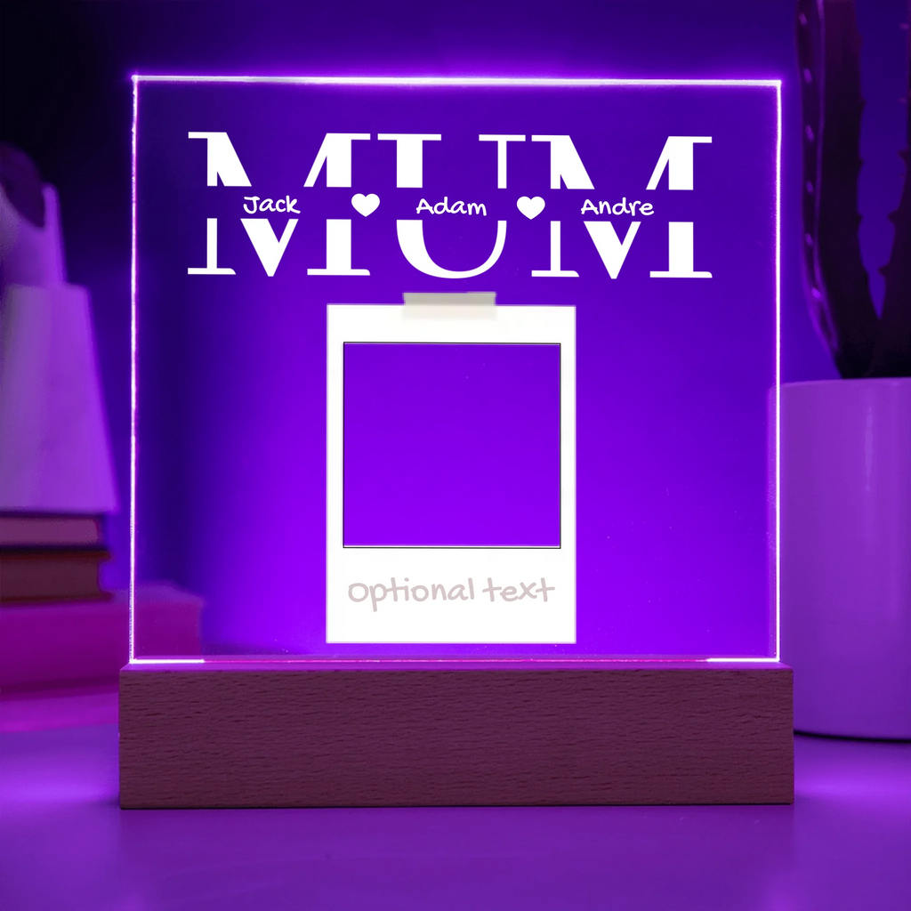 Acrylic Square with LED Base 8