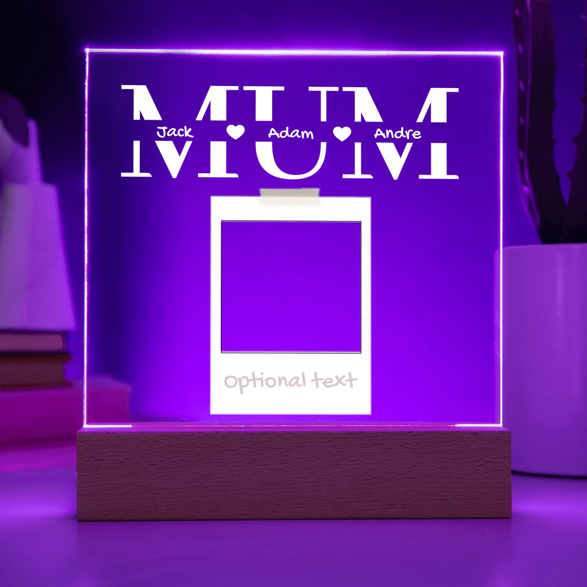 Acrylic Square with LED Base 8