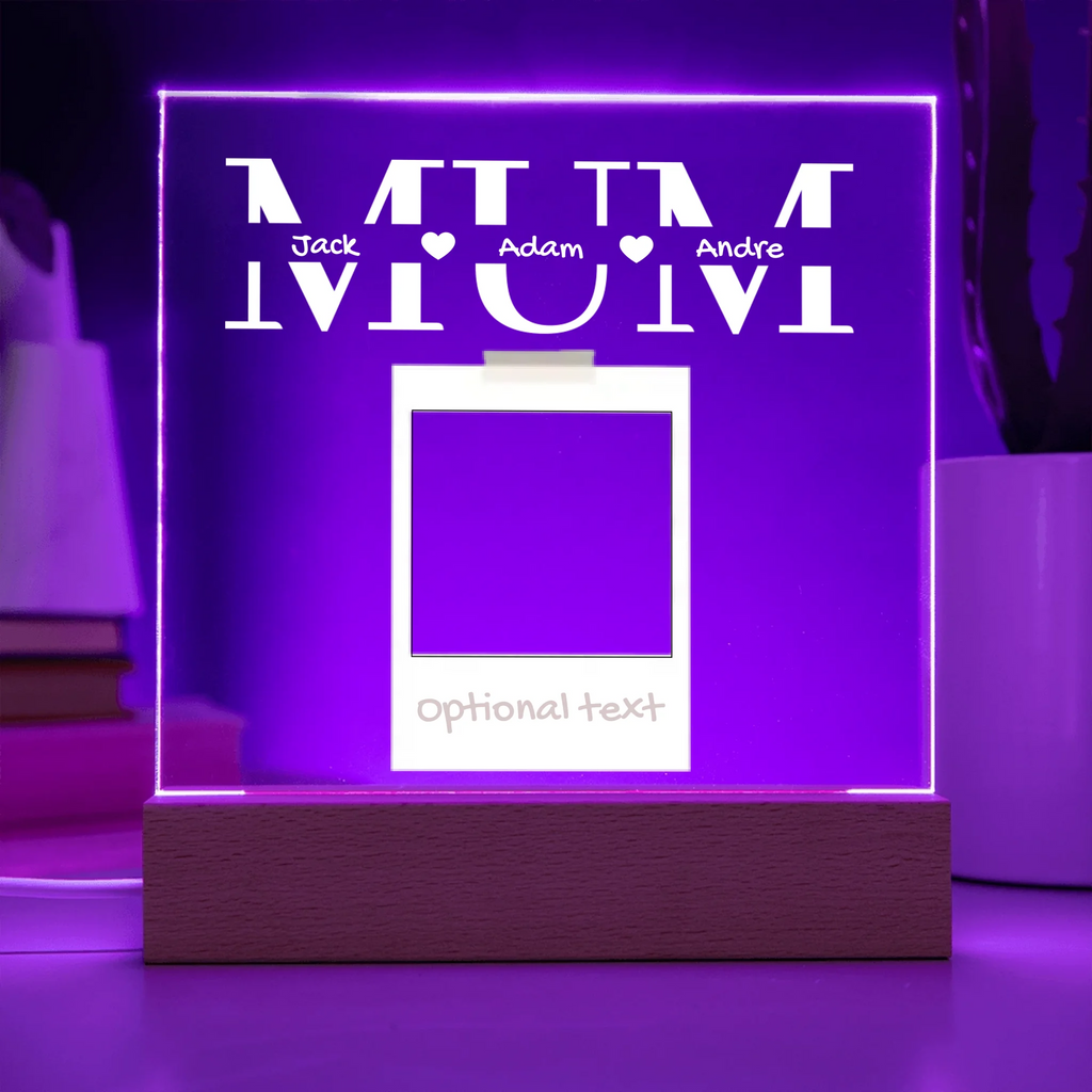 Acrylic Square with LED Base 8