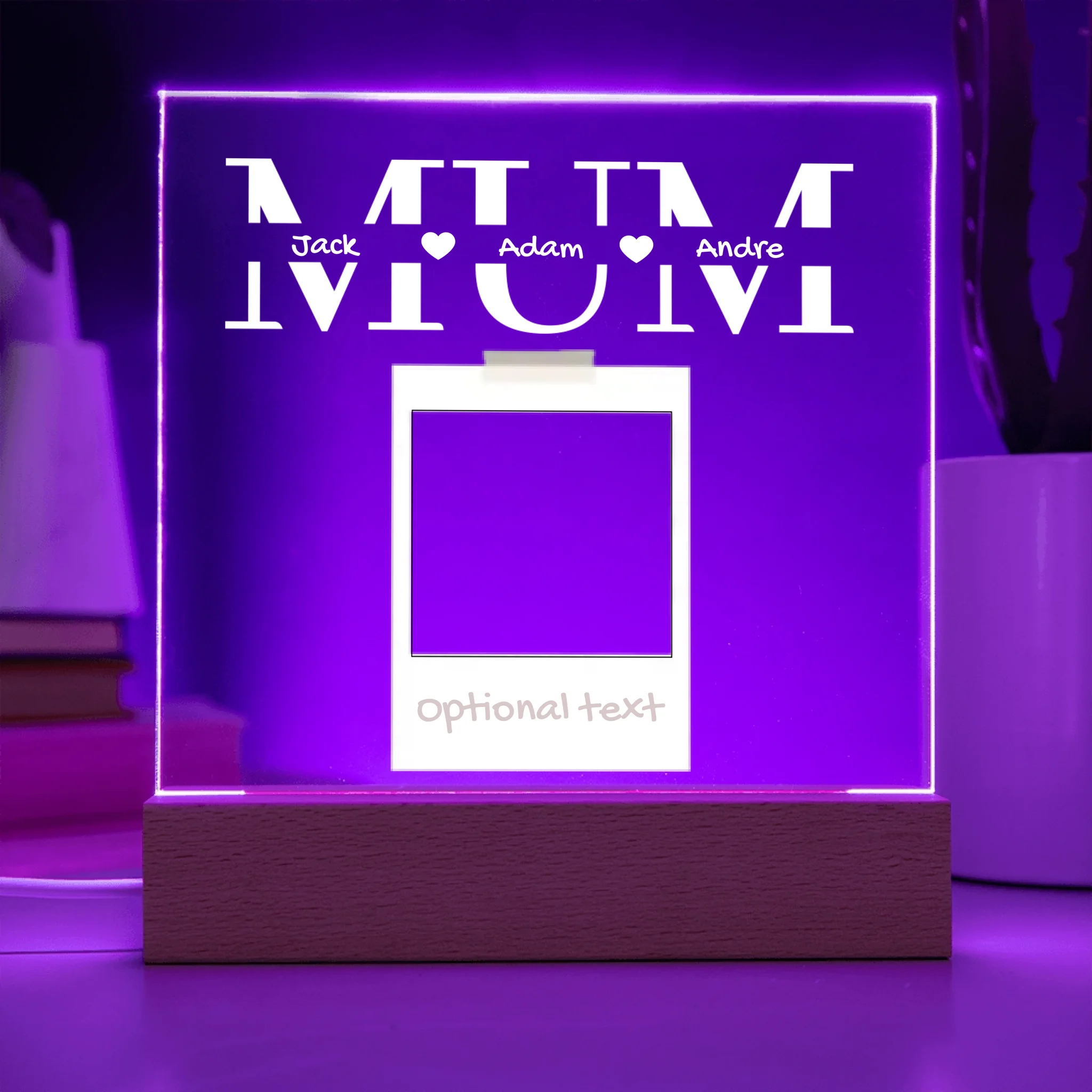 Acrylic Square with LED Base 8
