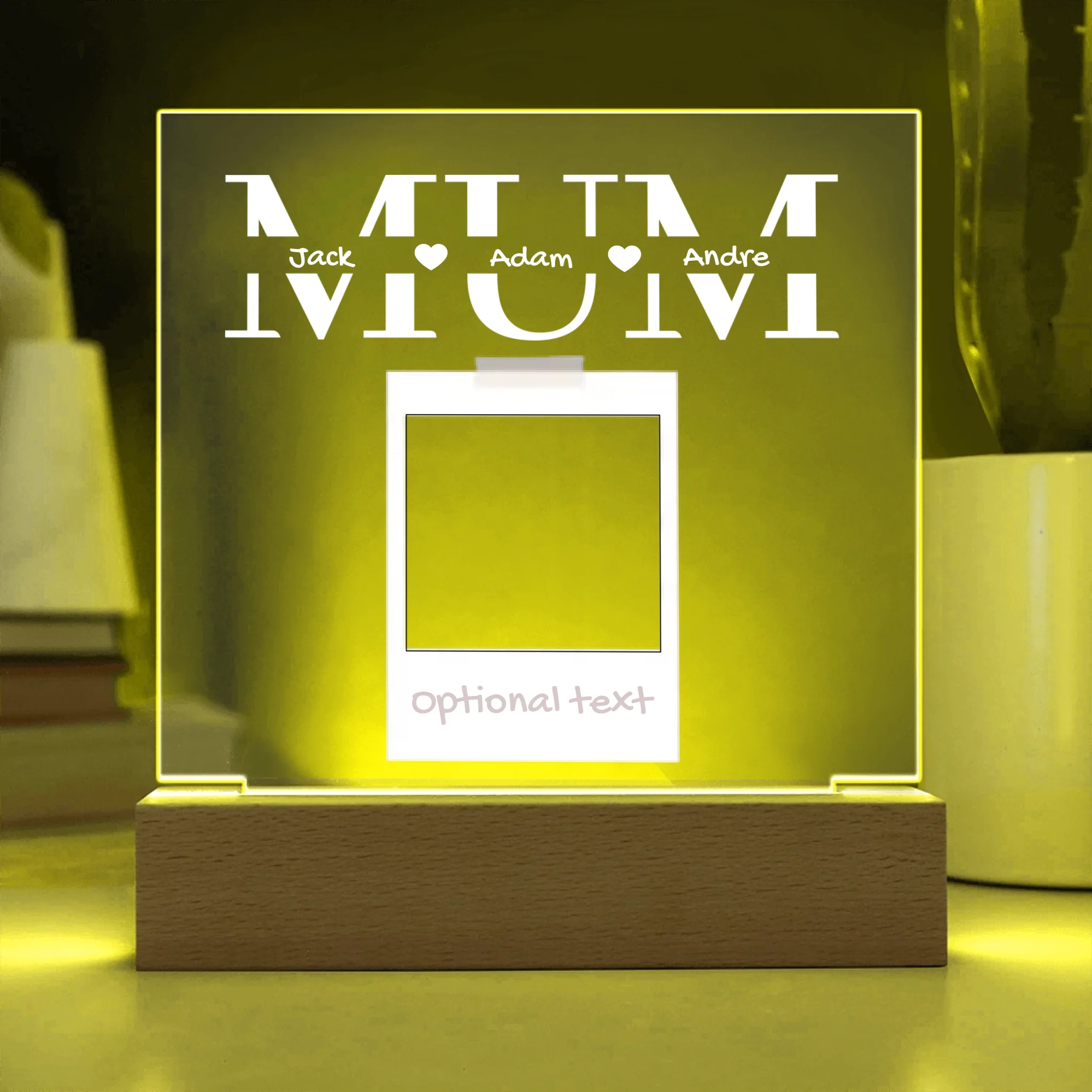 Acrylic Square with LED Base 10