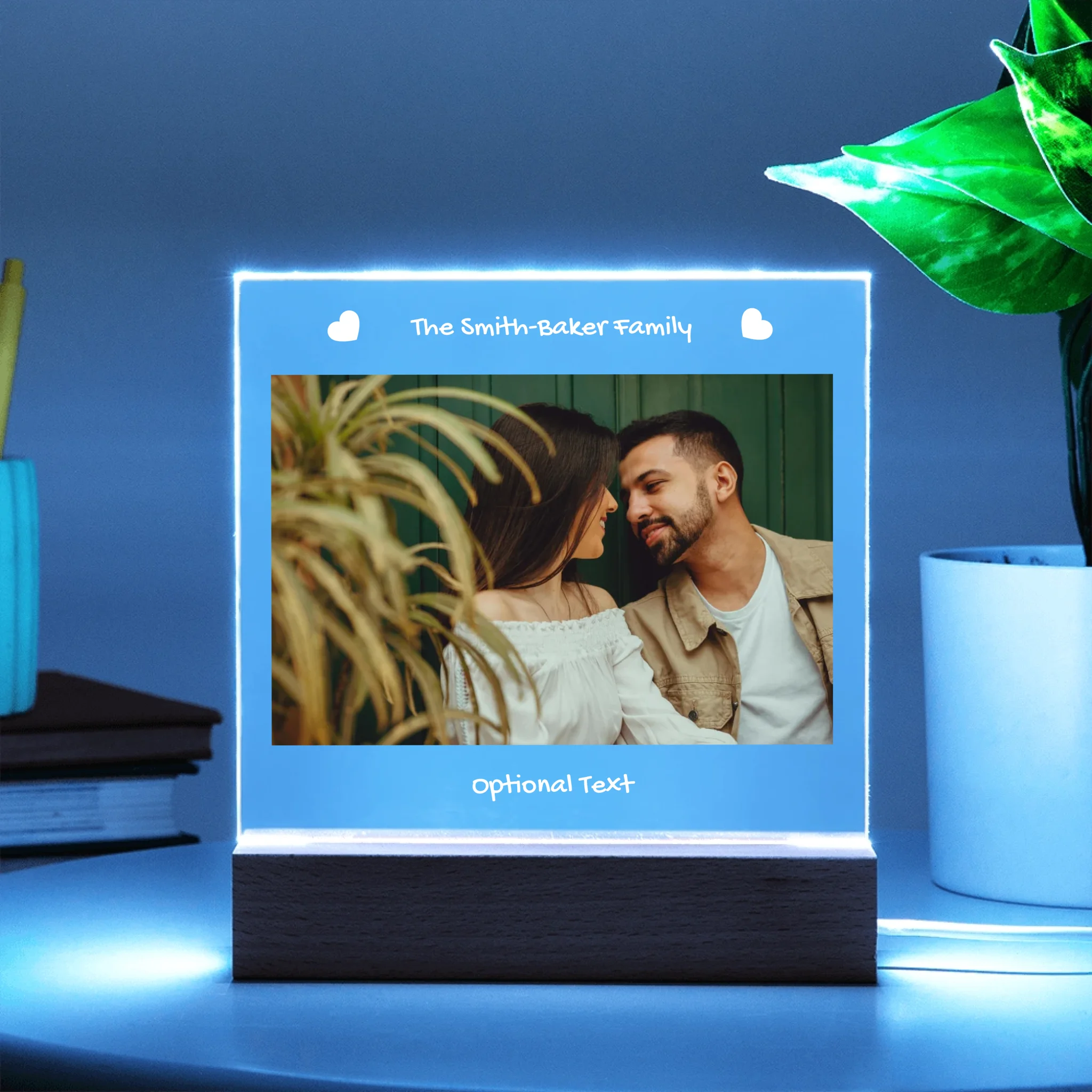 Acrylic Square with LED Base 10