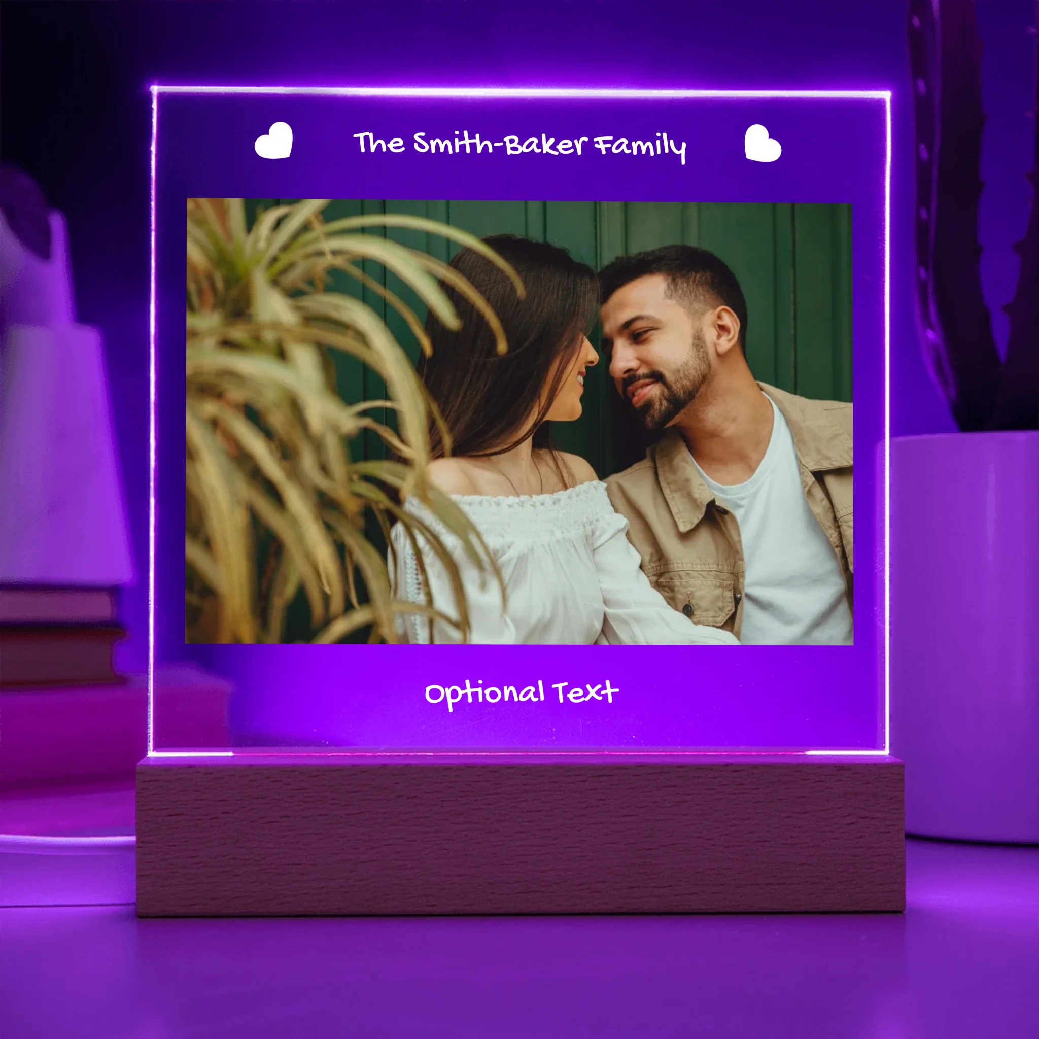 Acrylic Square with LED Base 8