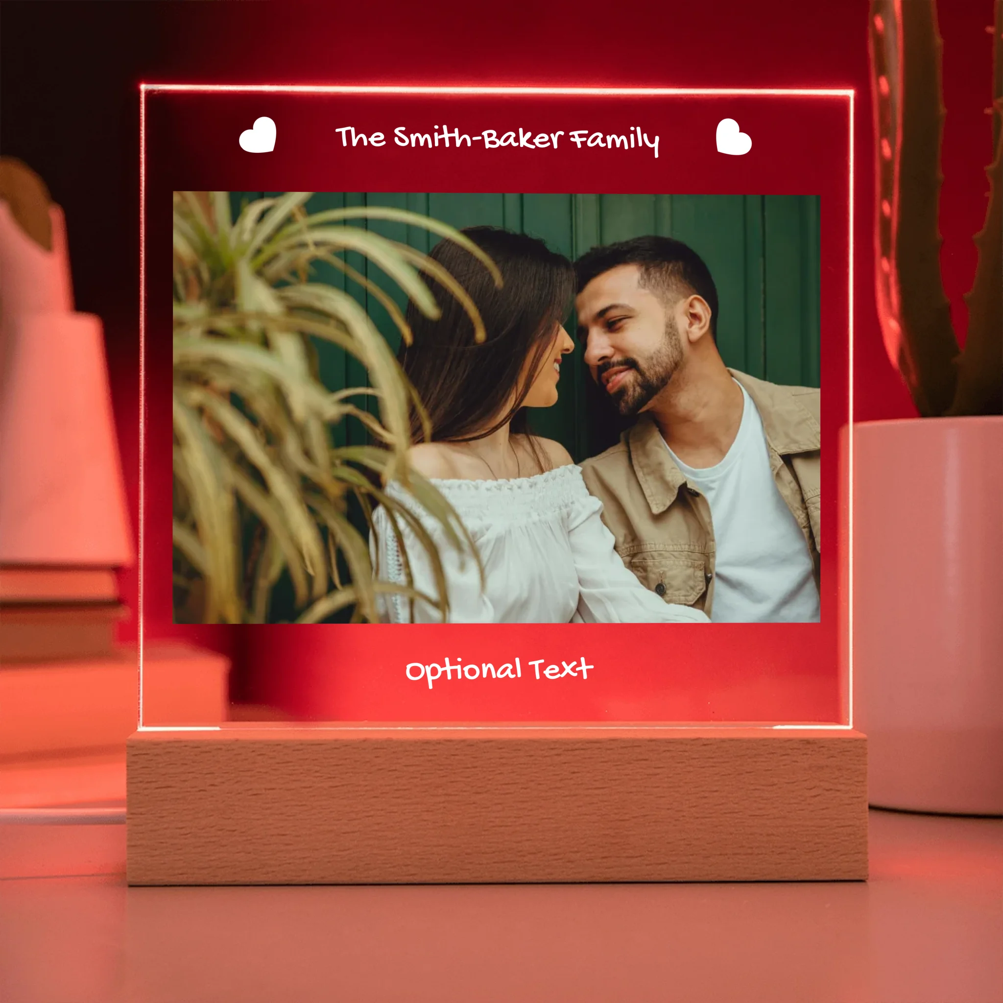 Acrylic Square with LED Base 9