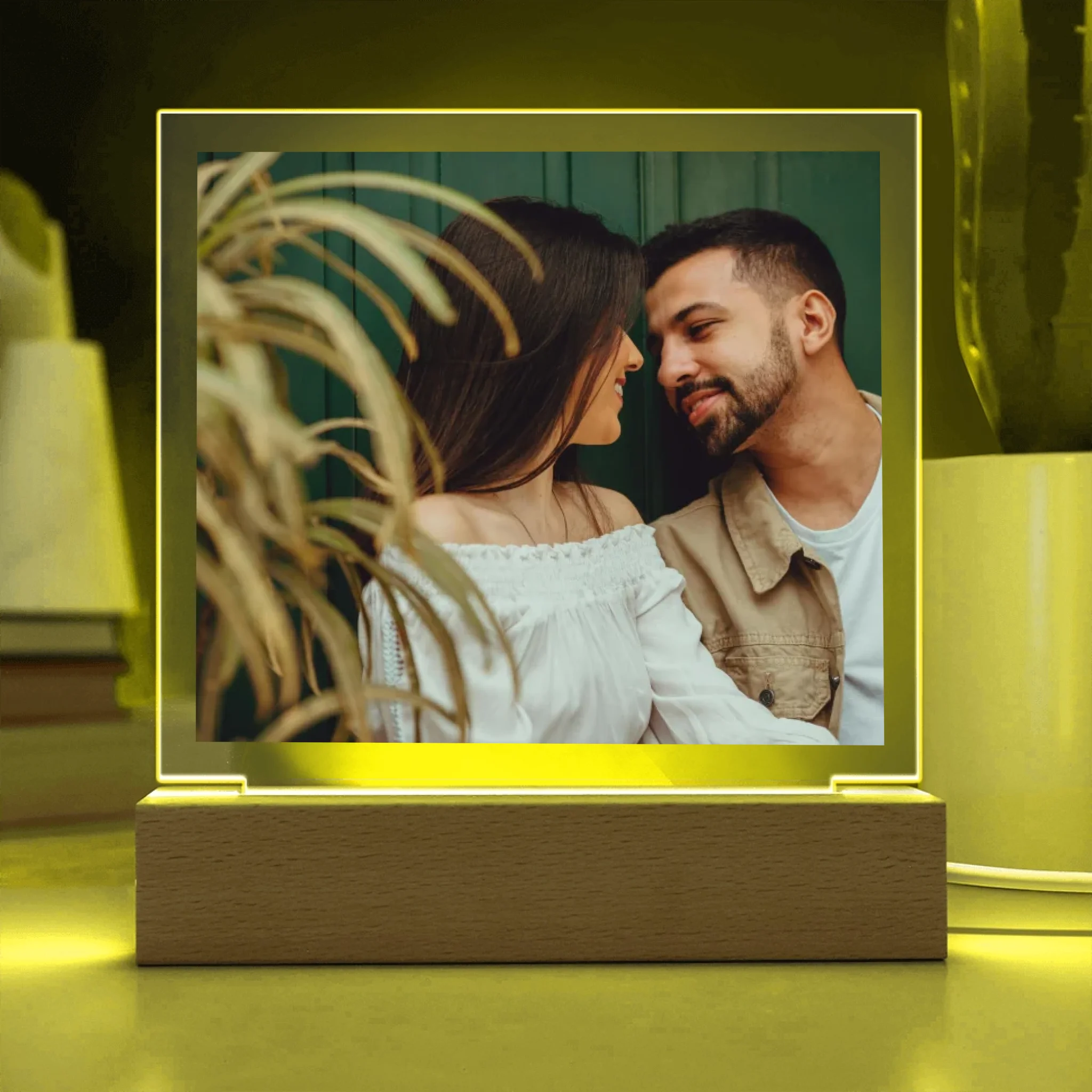 Acrylic Square with LED Base 10