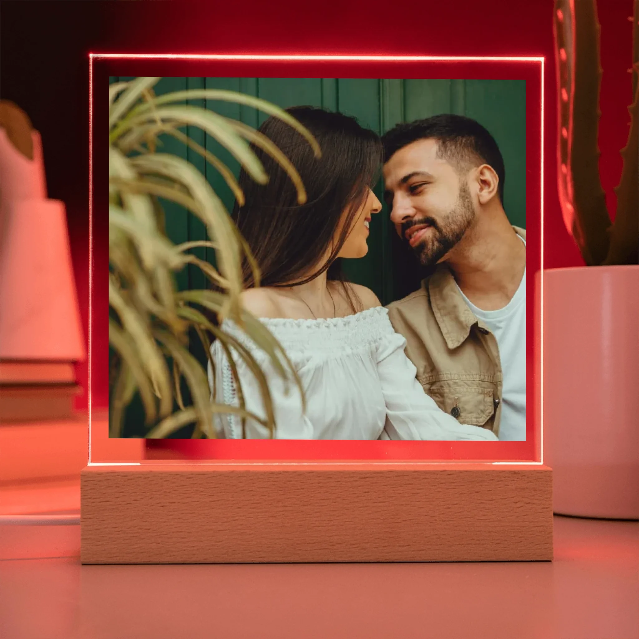 Acrylic Square with LED Base 9