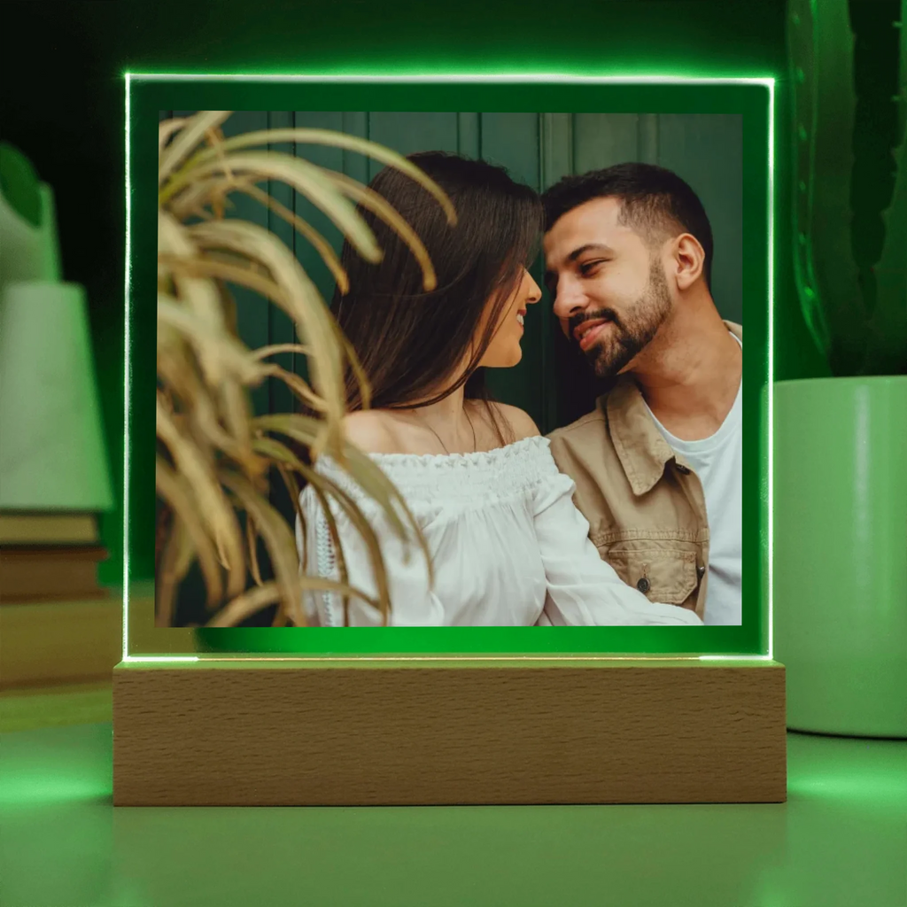 Acrylic Square with LED Base 7