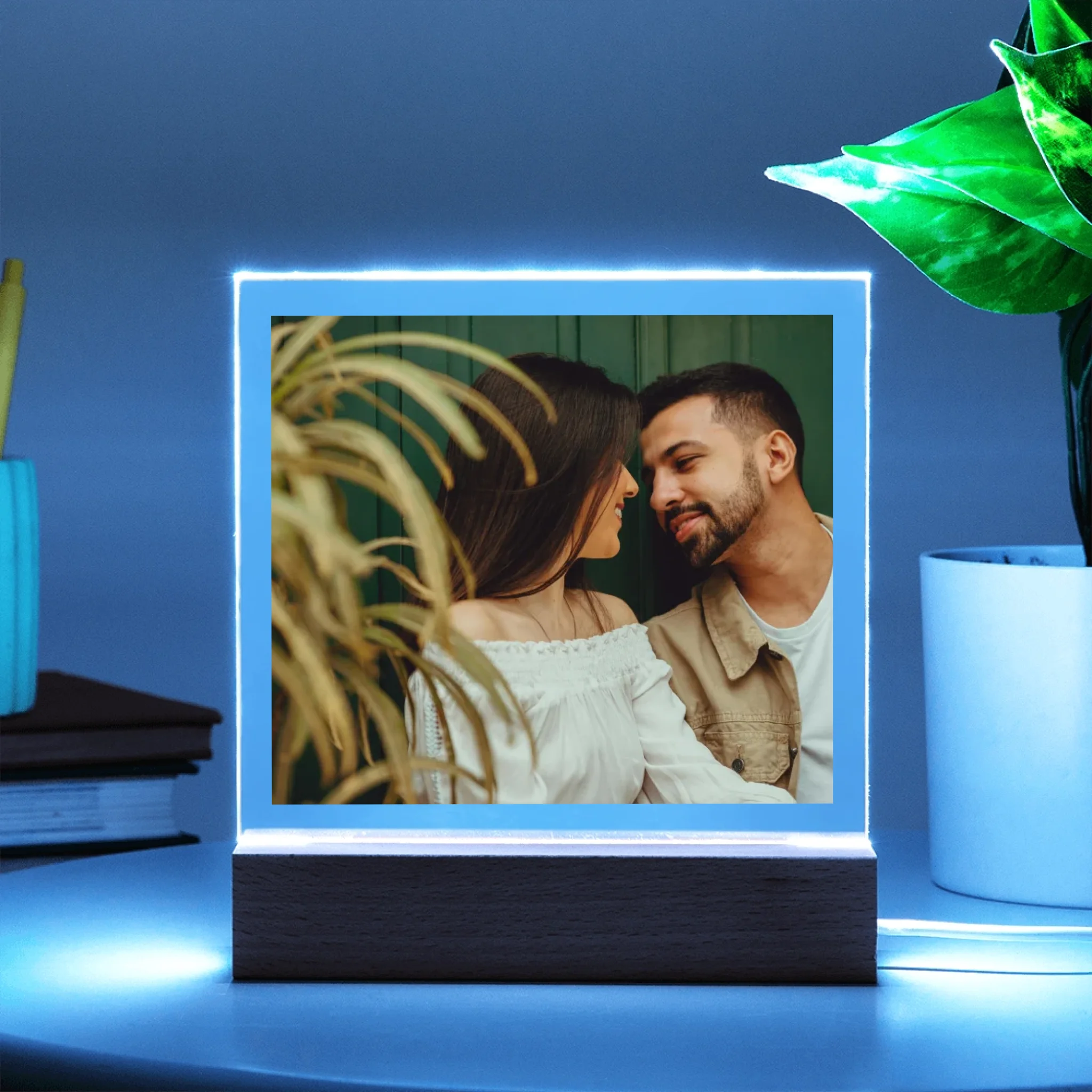 Acrylic Square with LED Base 10