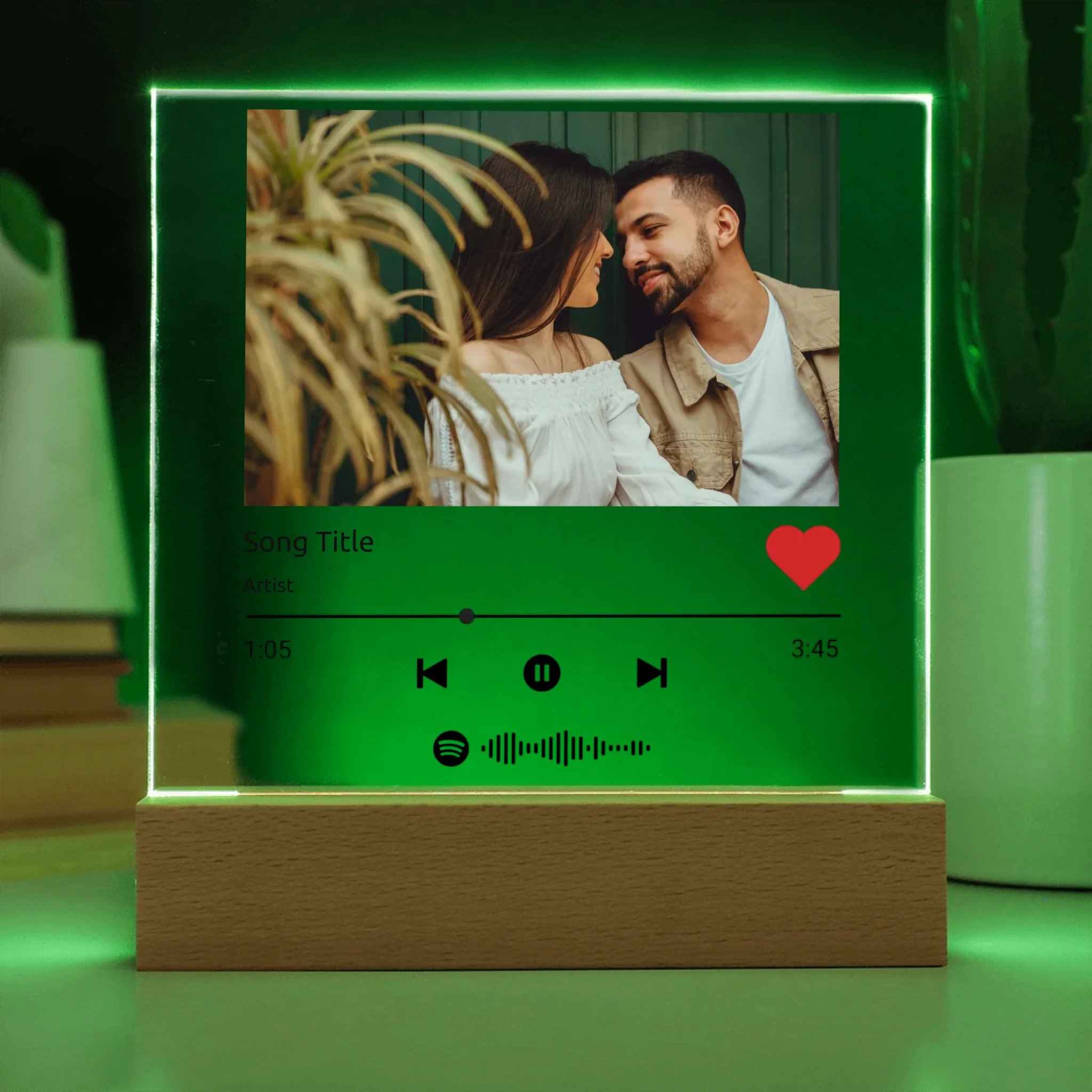 Acrylic Square with LED Base 7