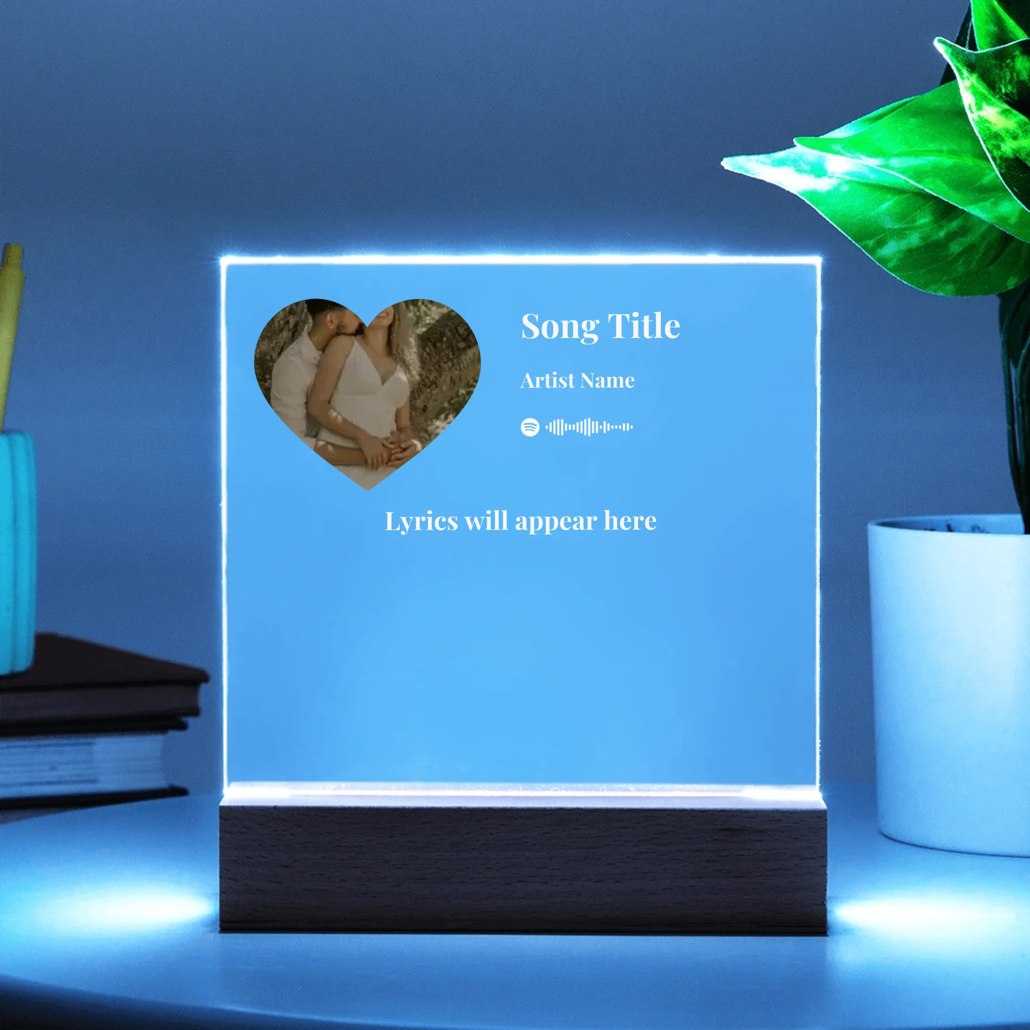 Acrylic Square with LED Base 10