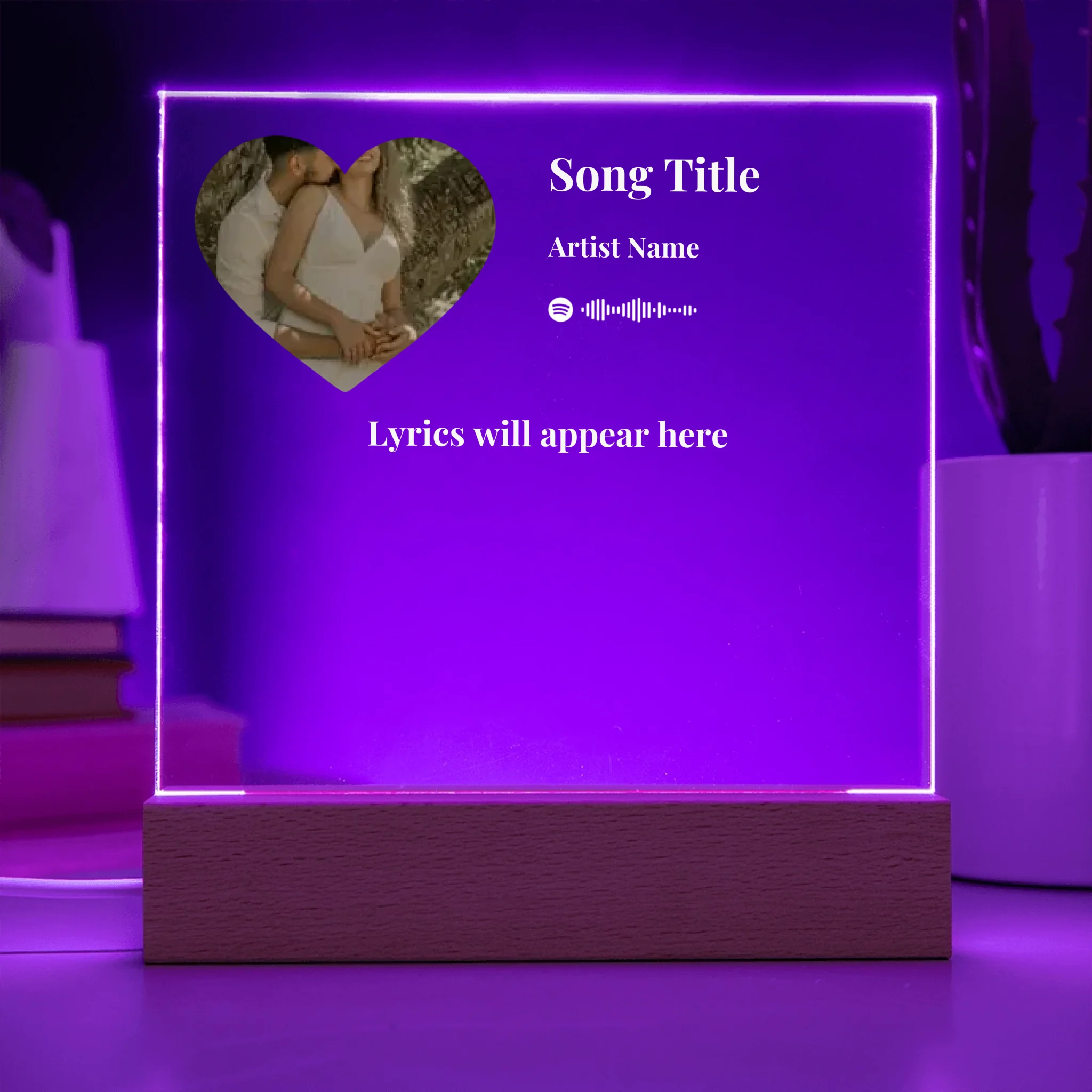 Acrylic Square with LED Base 8