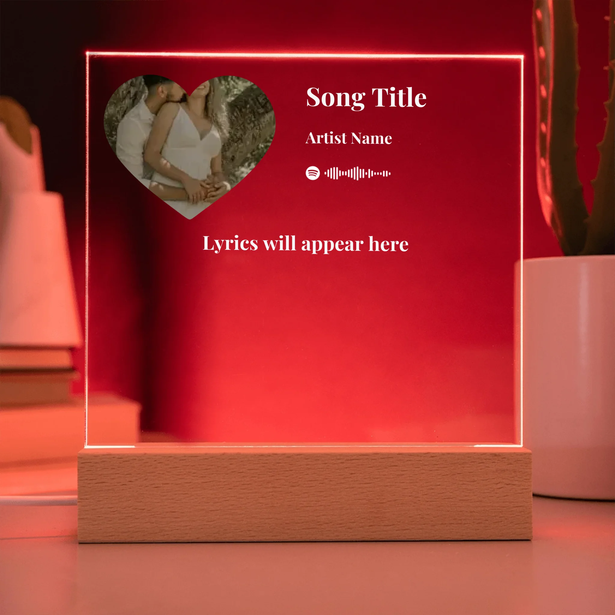 Acrylic Square with LED Base 9