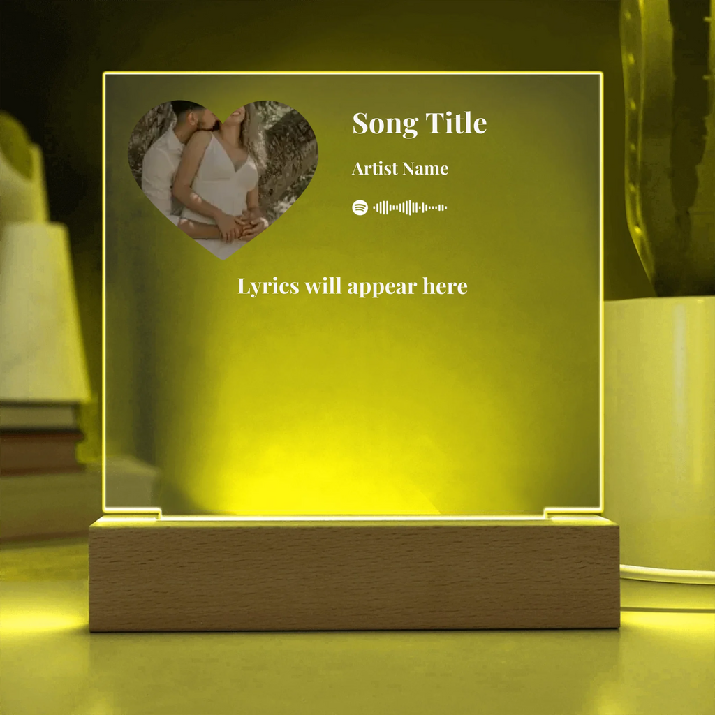 Acrylic Square with LED Base 10