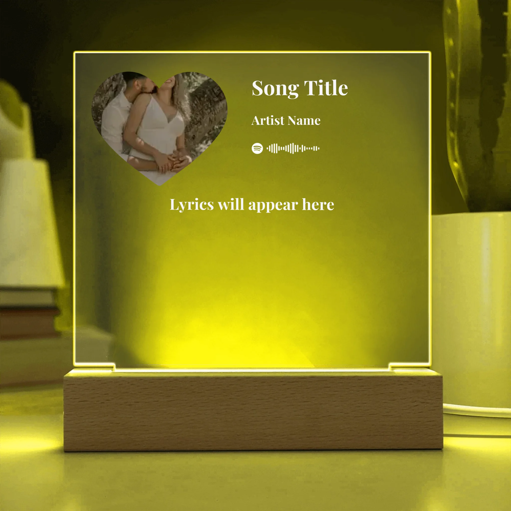 Acrylic Square with LED Base 10