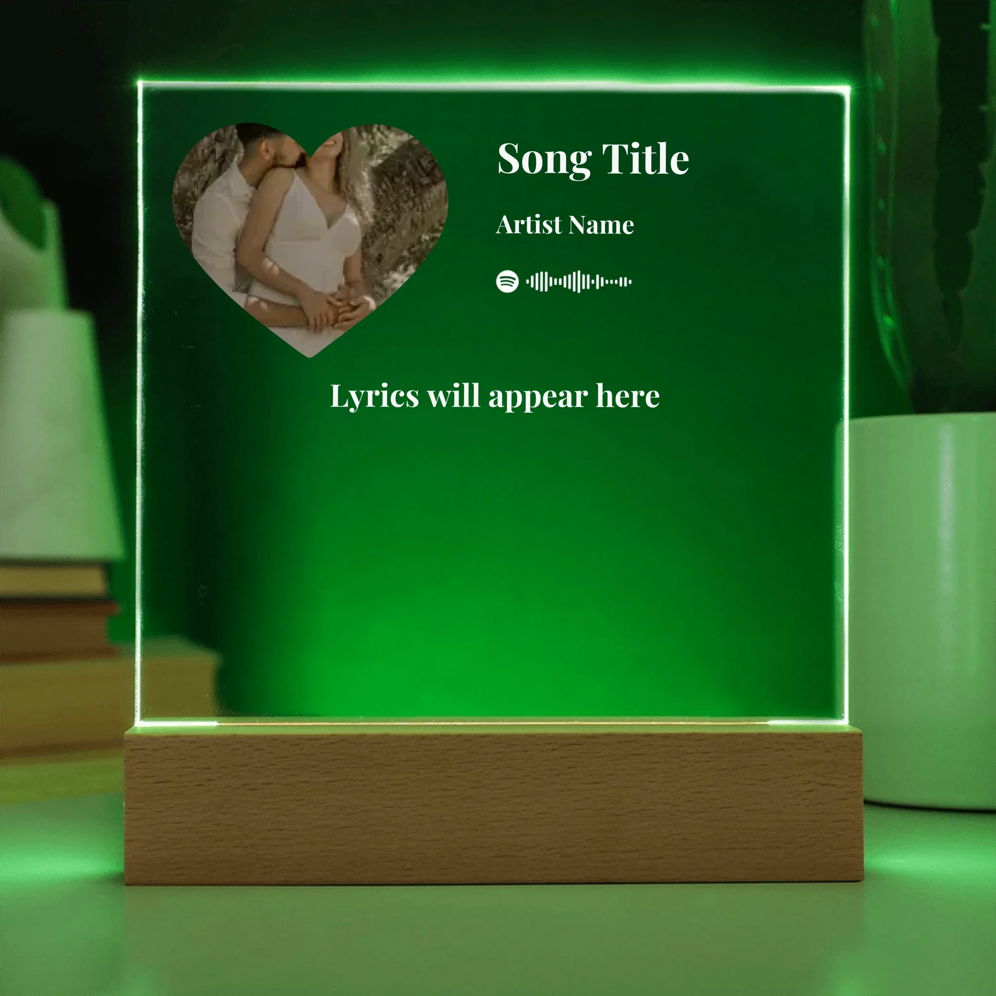 Acrylic Square with LED Base 7