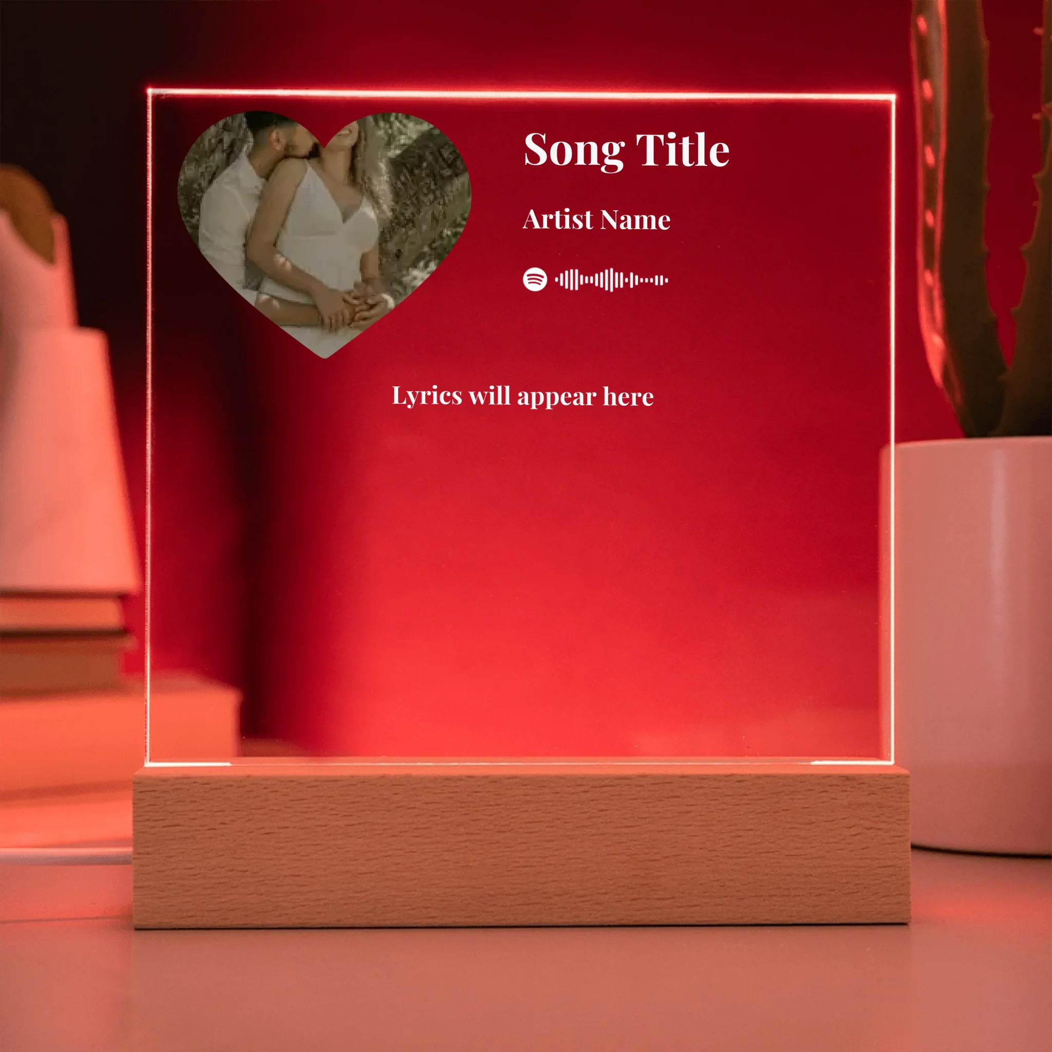 Acrylic Square with LED Base 9