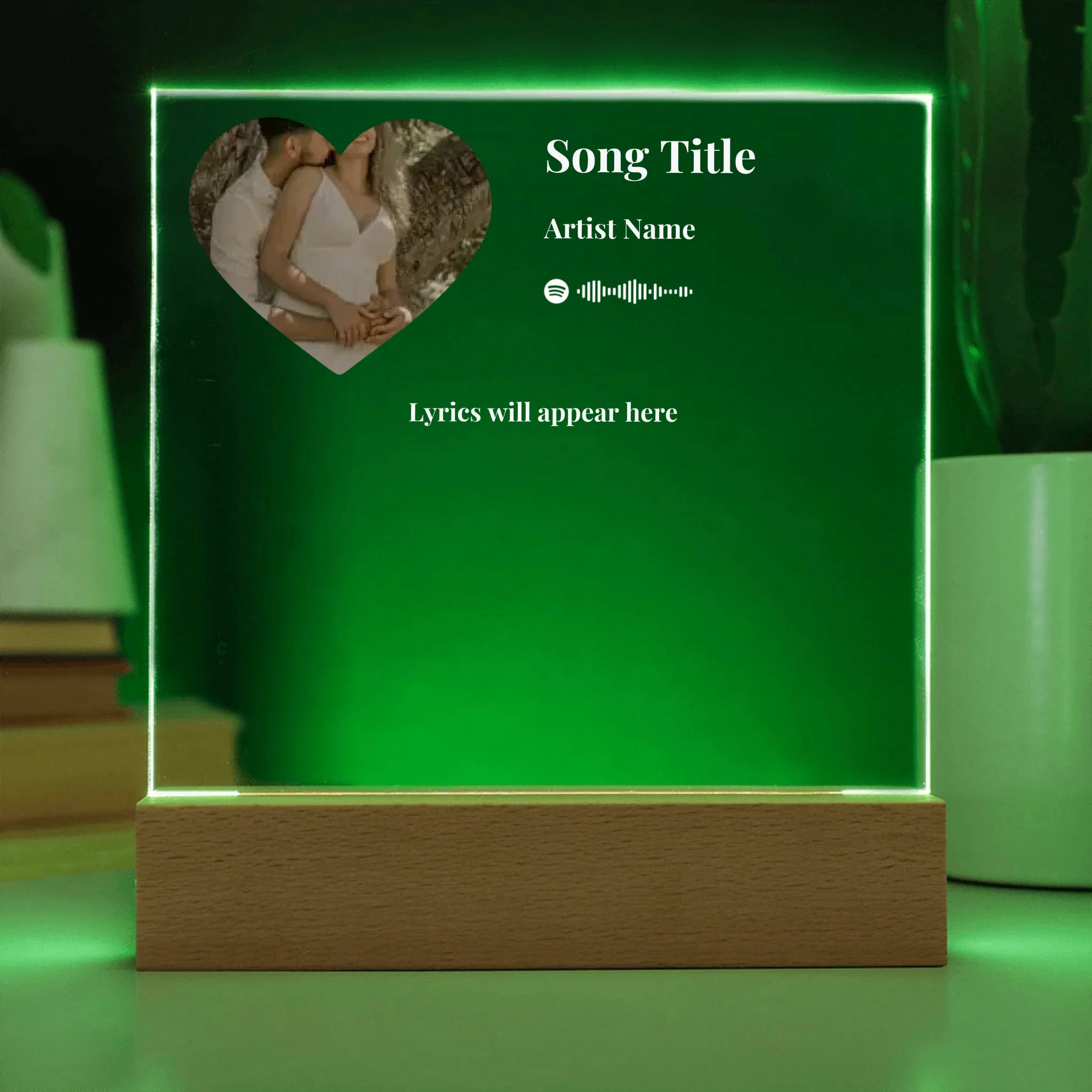 Acrylic Square with LED Base 7