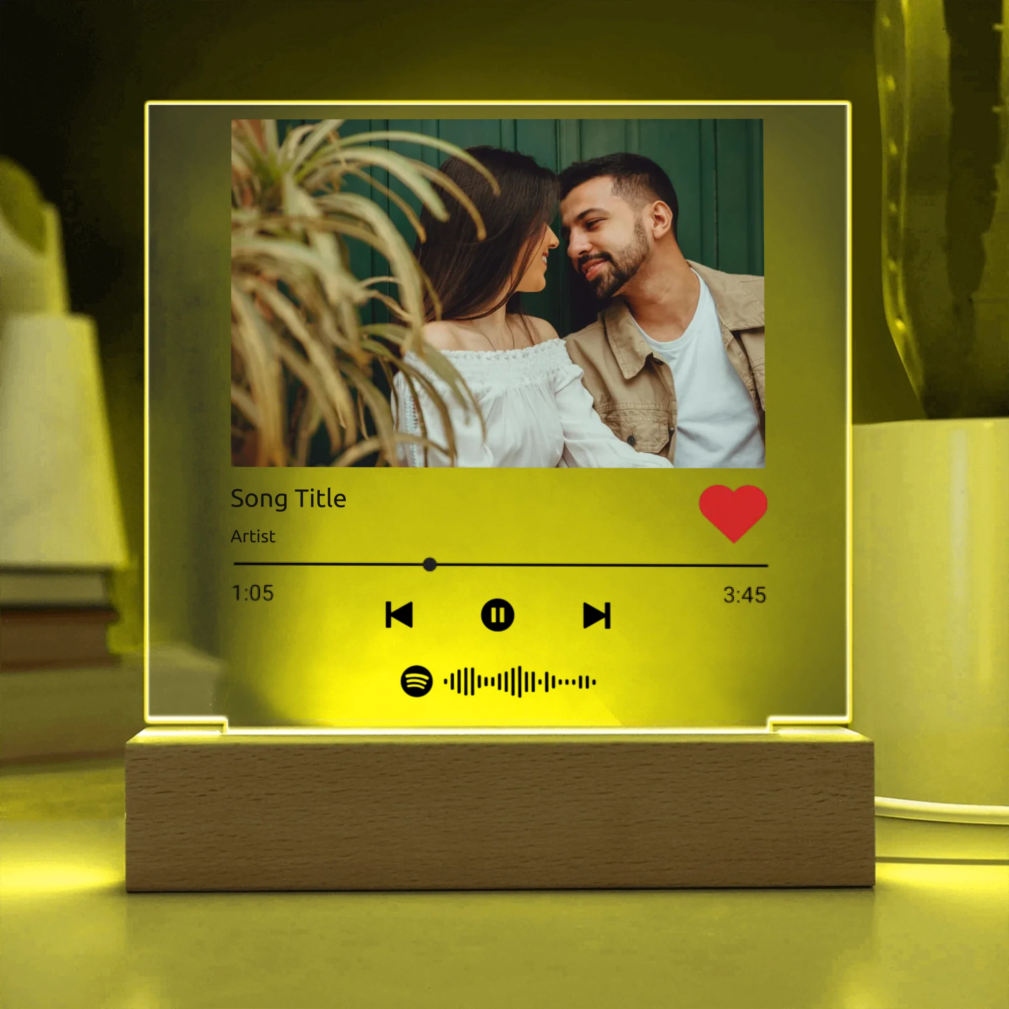 Acrylic Square with LED Base 10