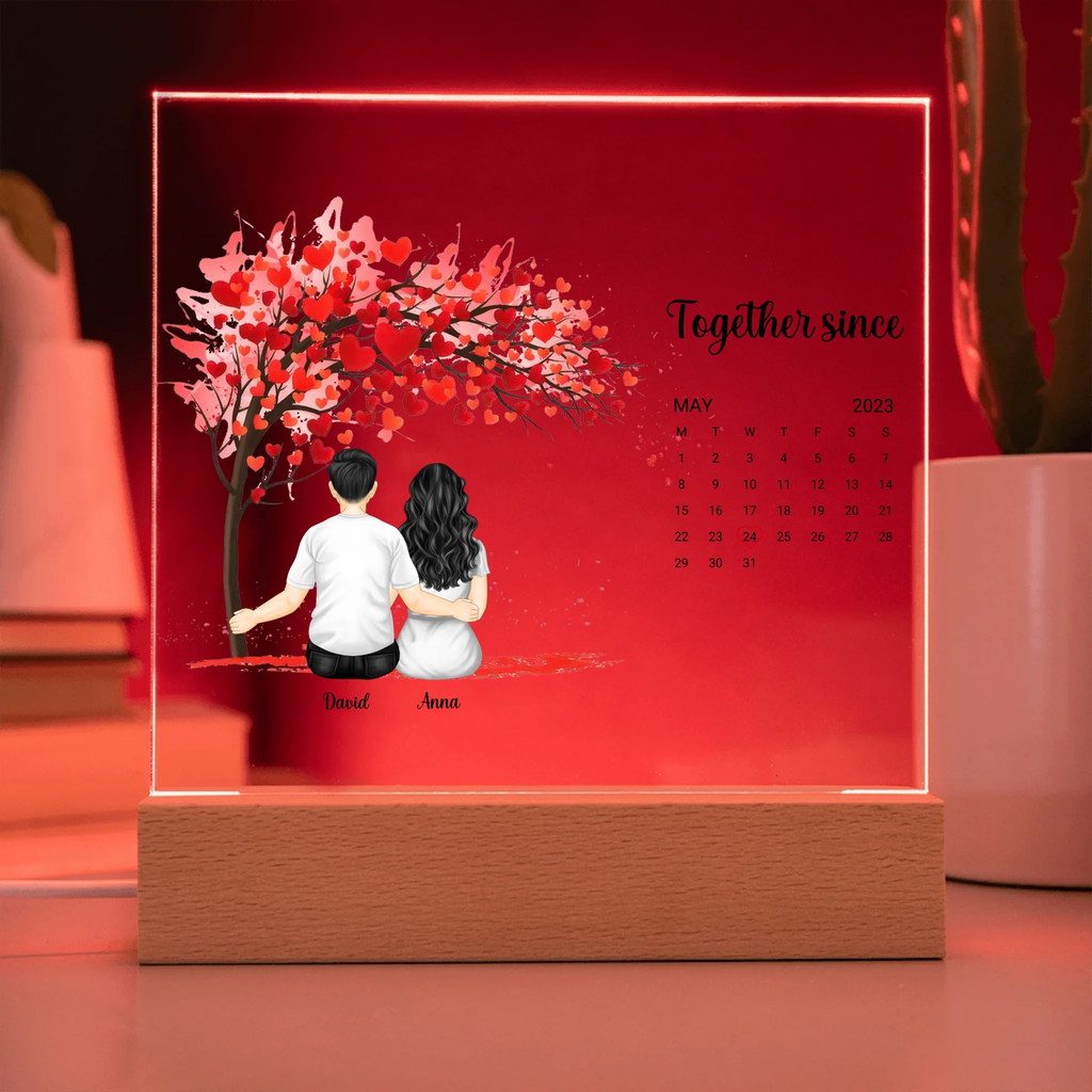 Acrylic Square with LED Base 9