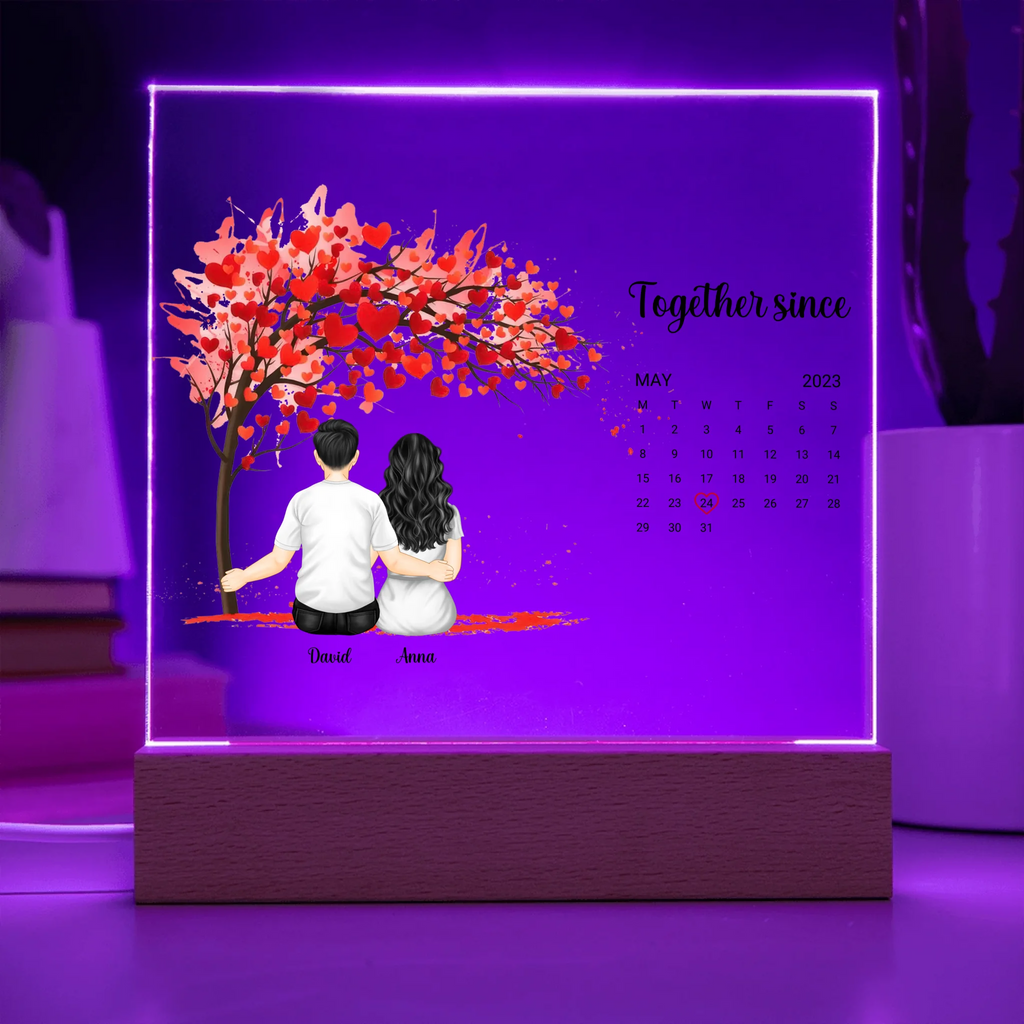 Acrylic Square with LED Base 8