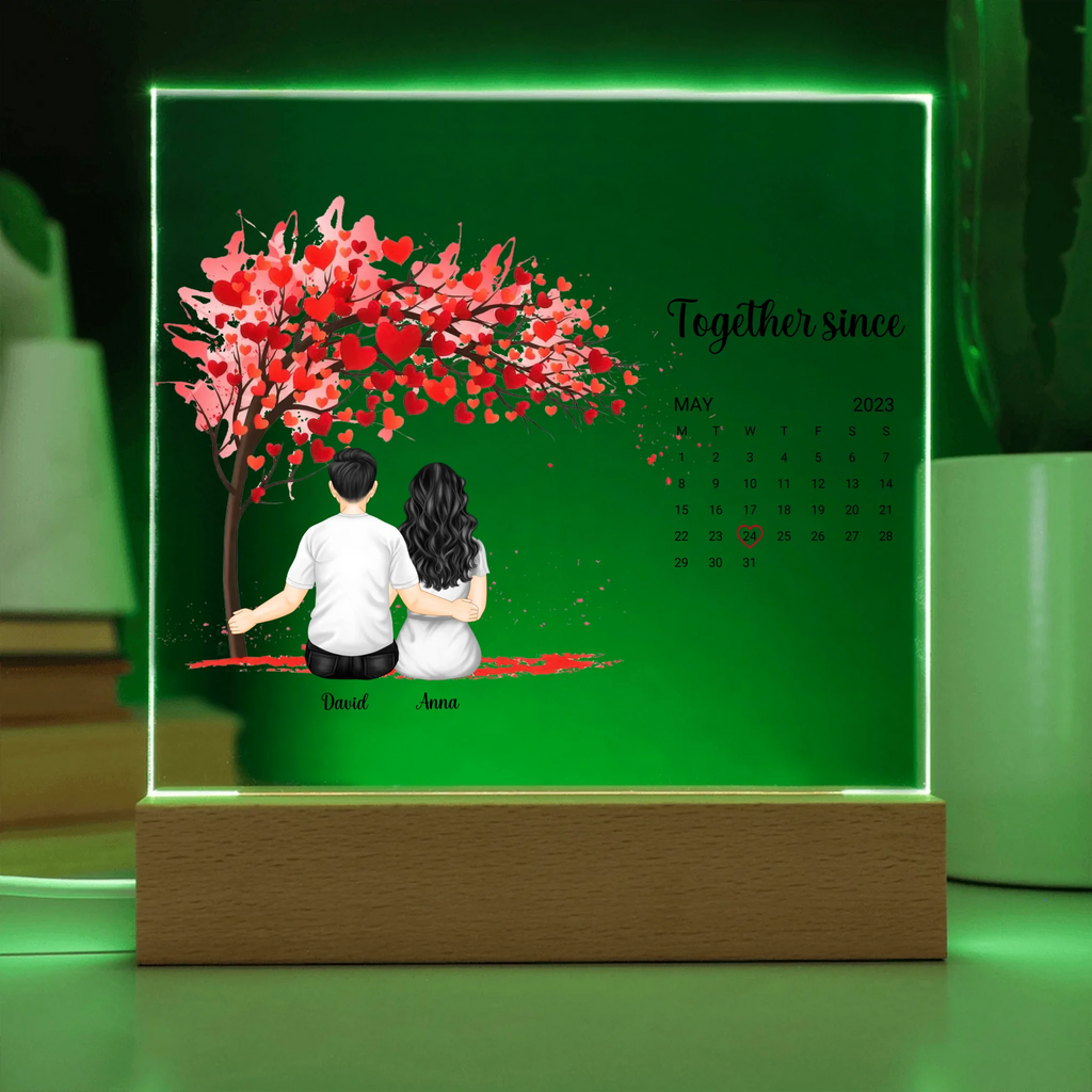 Acrylic Square with LED Base 7