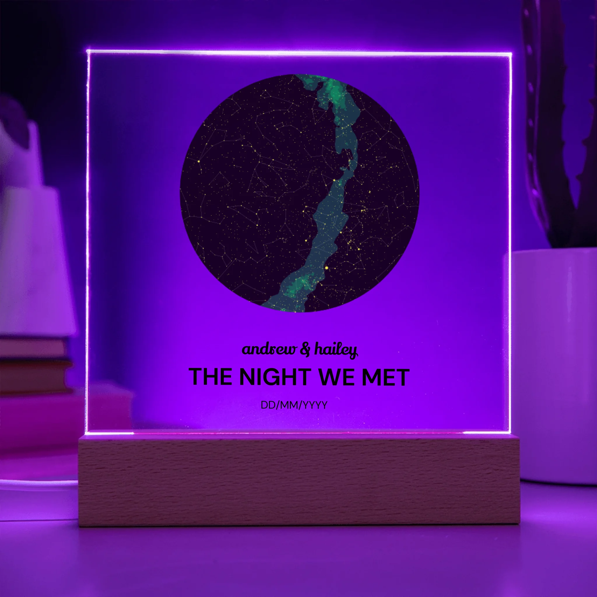 Acrylic Square with LED Base 8