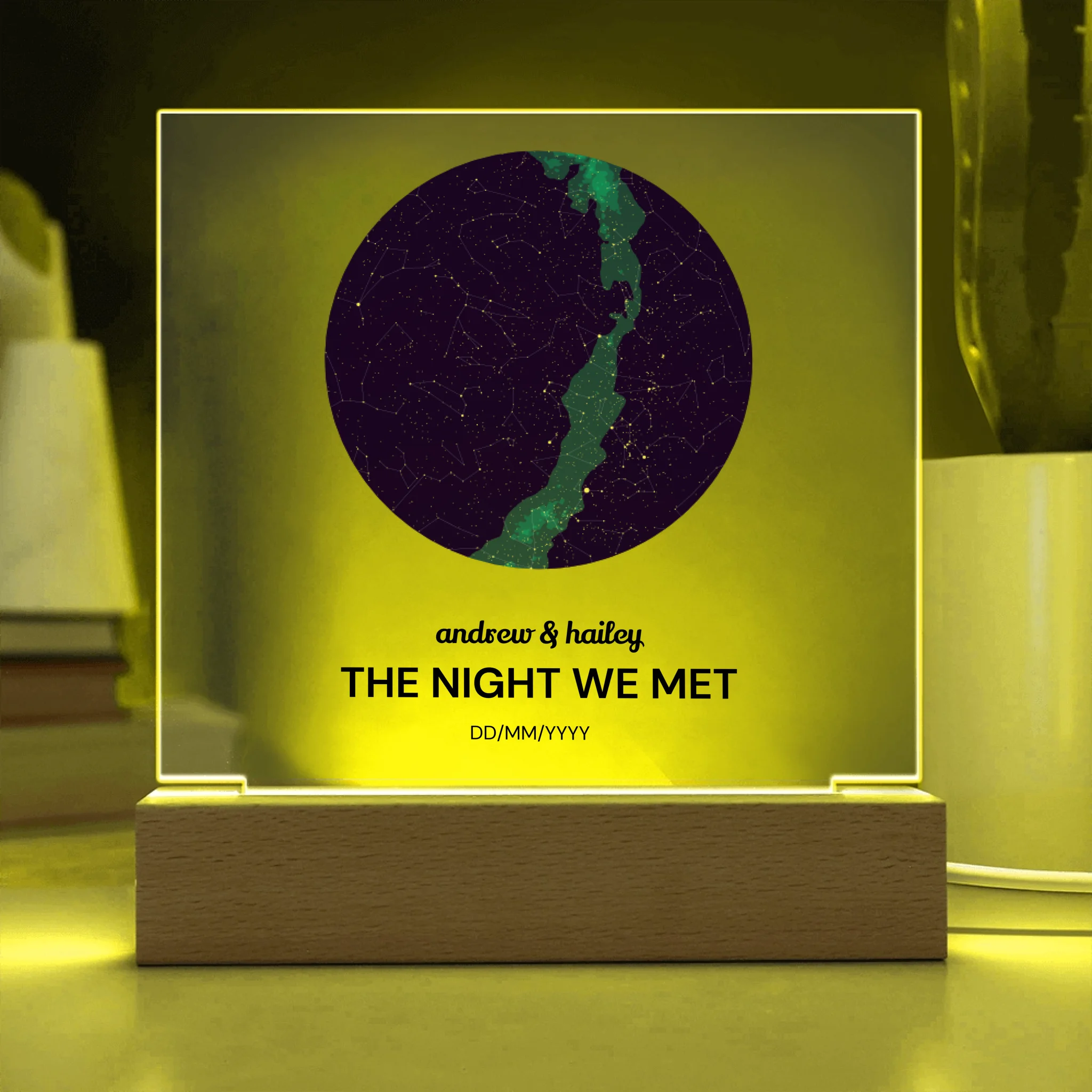 Acrylic Square with LED Base 10