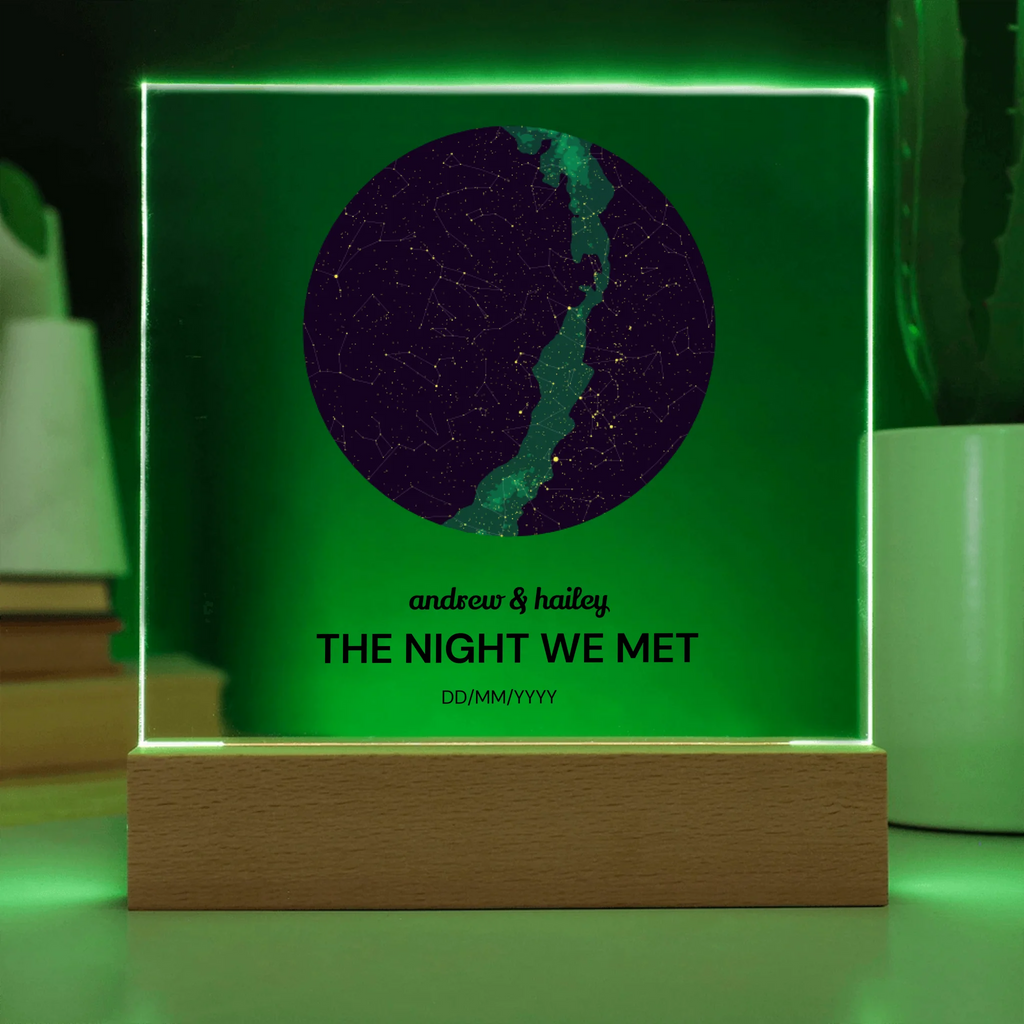 Acrylic Square with LED Base 7
