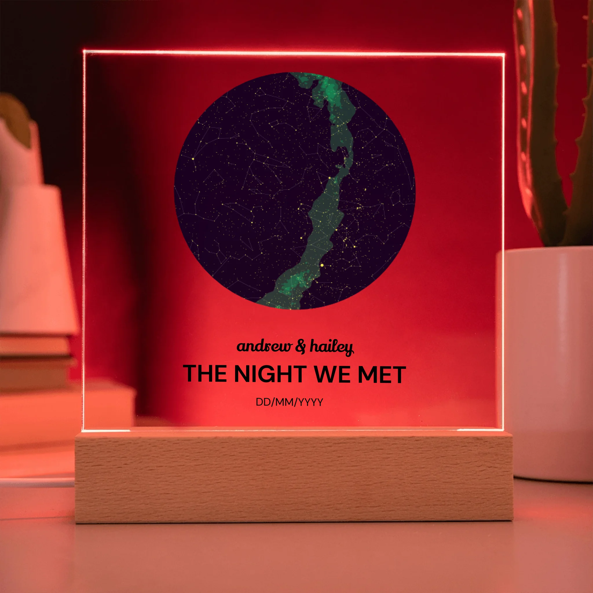 Acrylic Square with LED Base 9