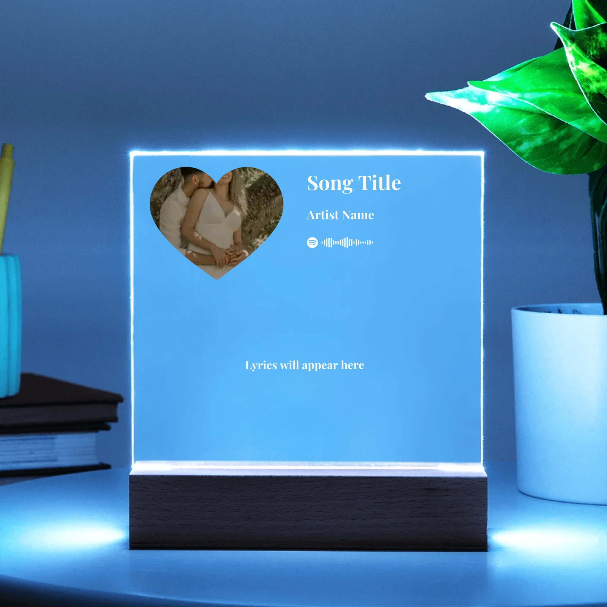 Acrylic Square with LED Base 10