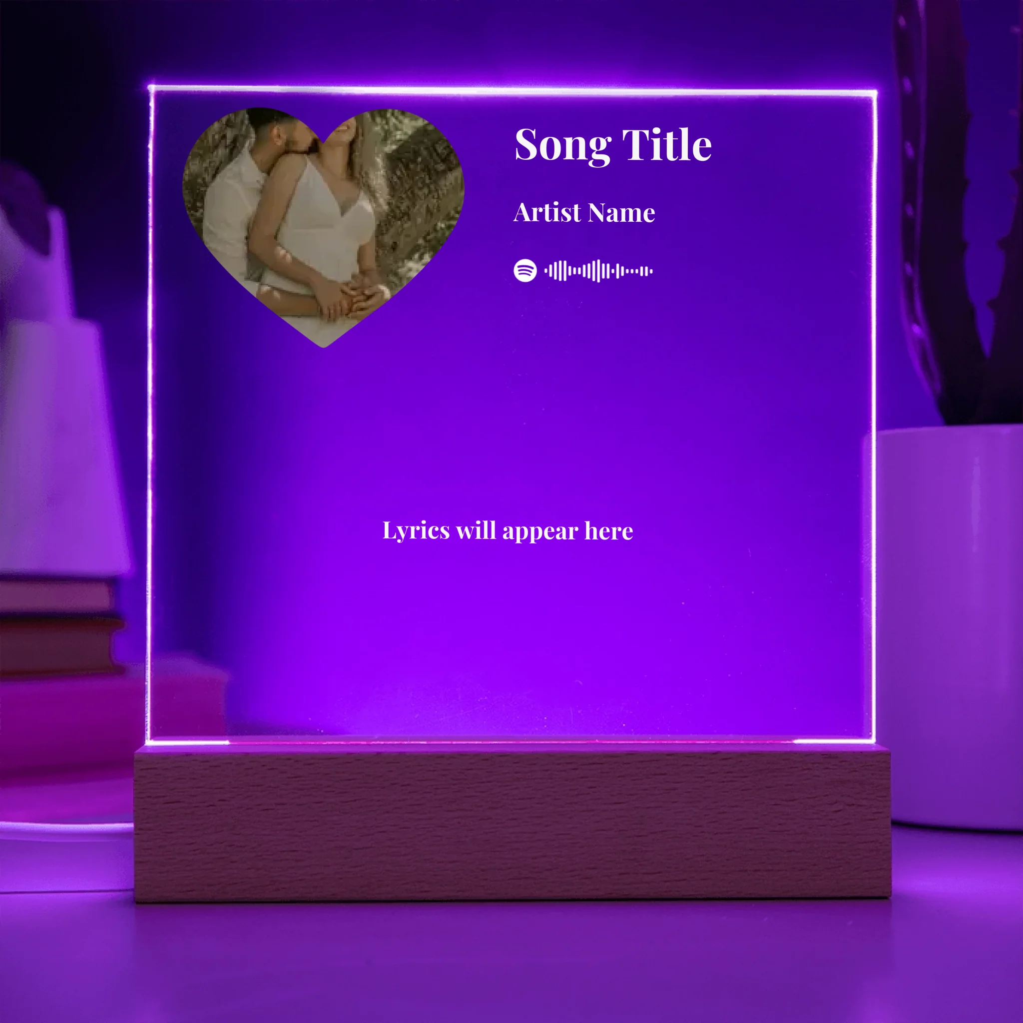 Acrylic Square with LED Base 8