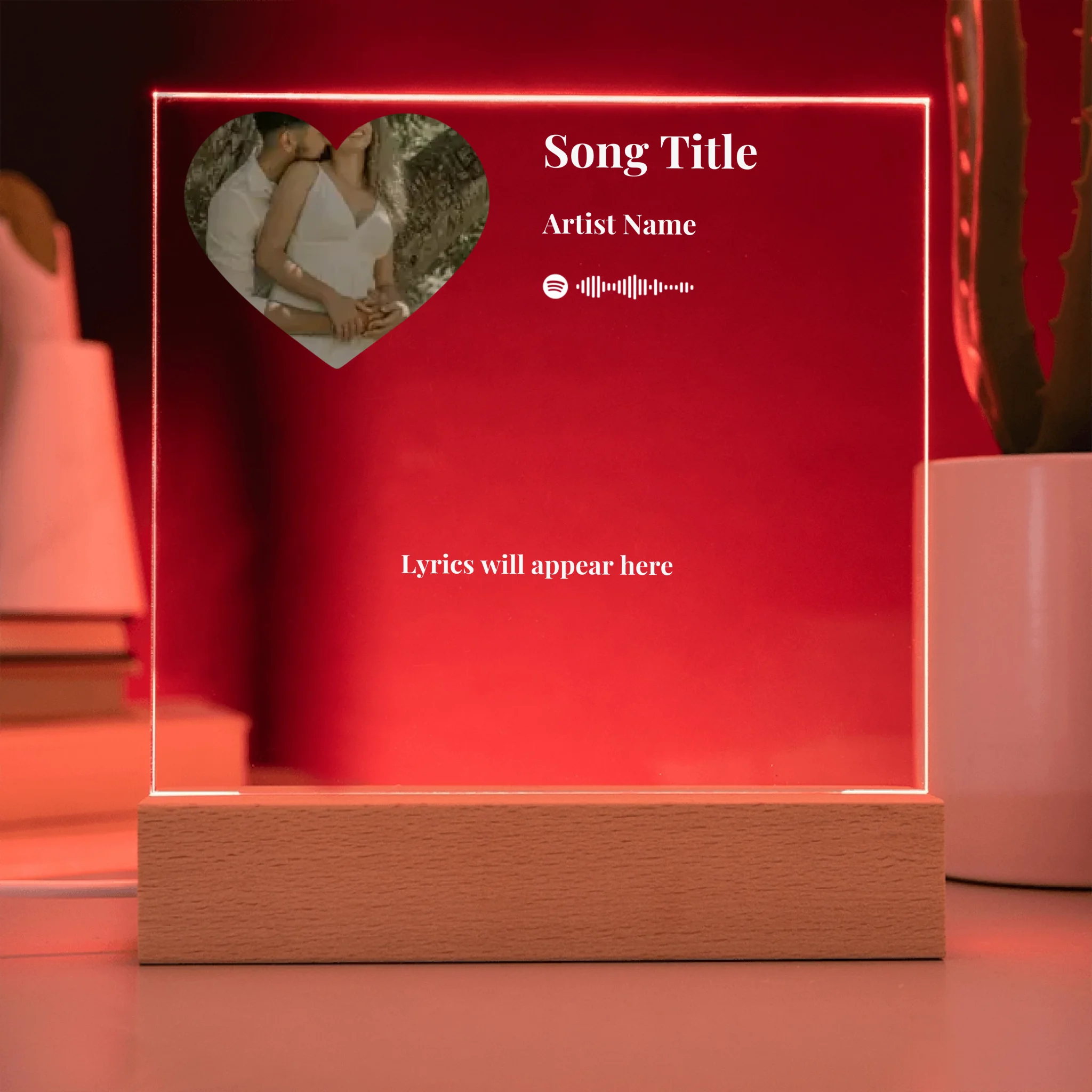 Acrylic Square with LED Base 9