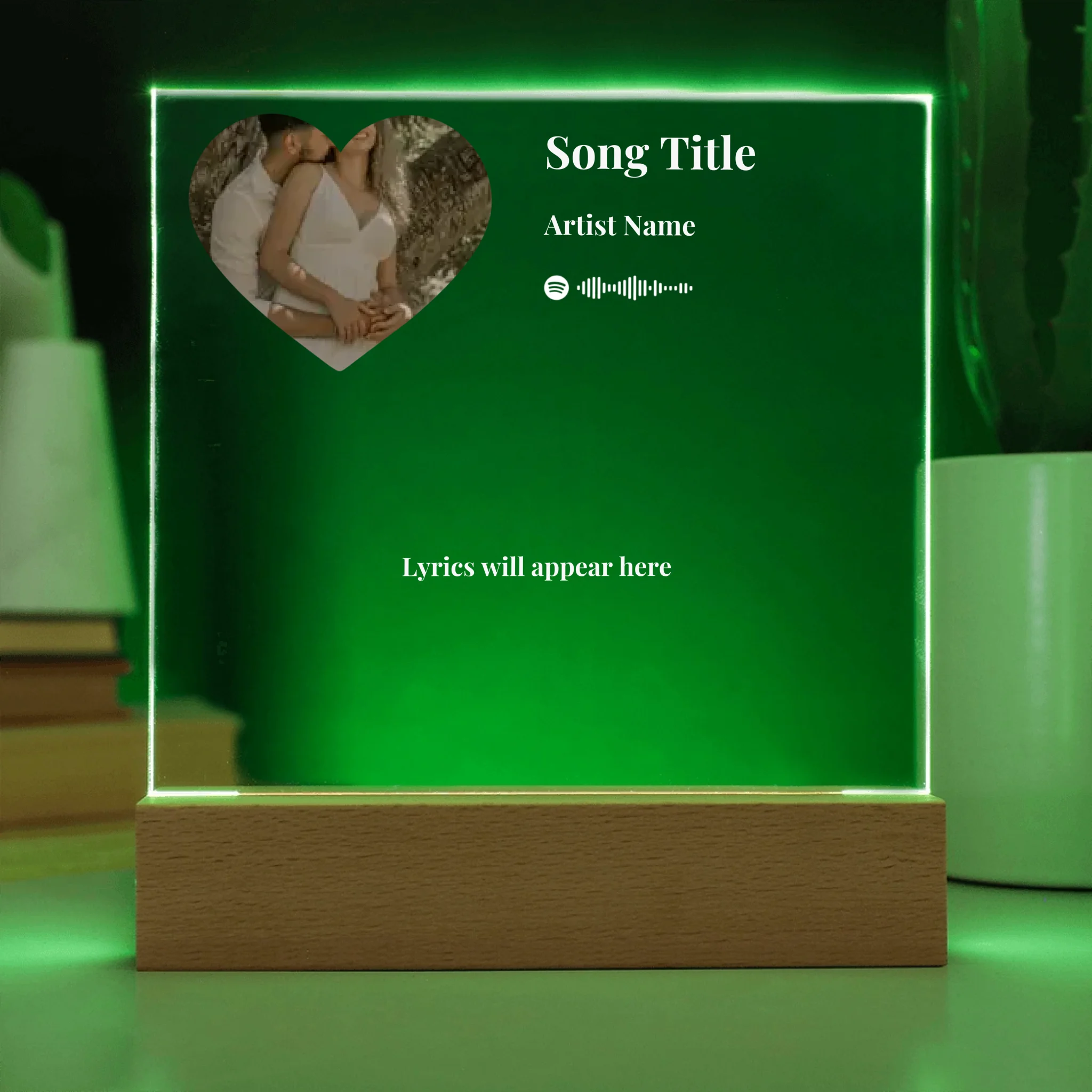 Acrylic Square with LED Base 7