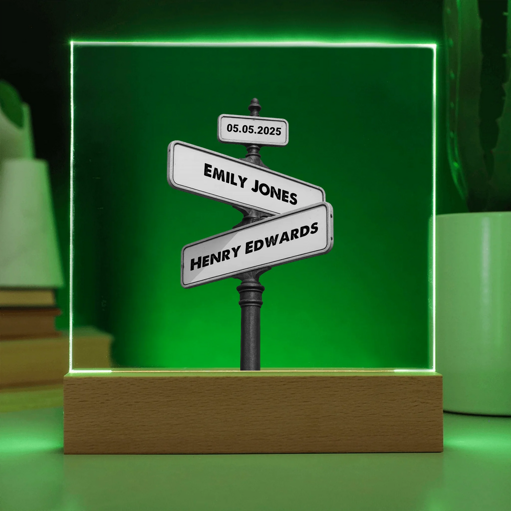 Acrylic Square with LED Base 7