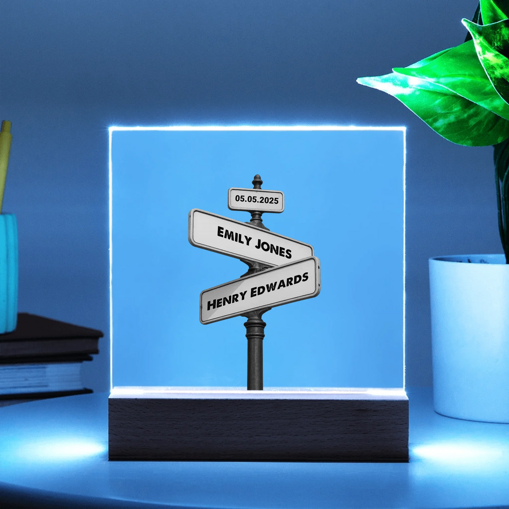 Acrylic Square with LED Base 10
