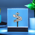 Acrylic Square with LED Base 10