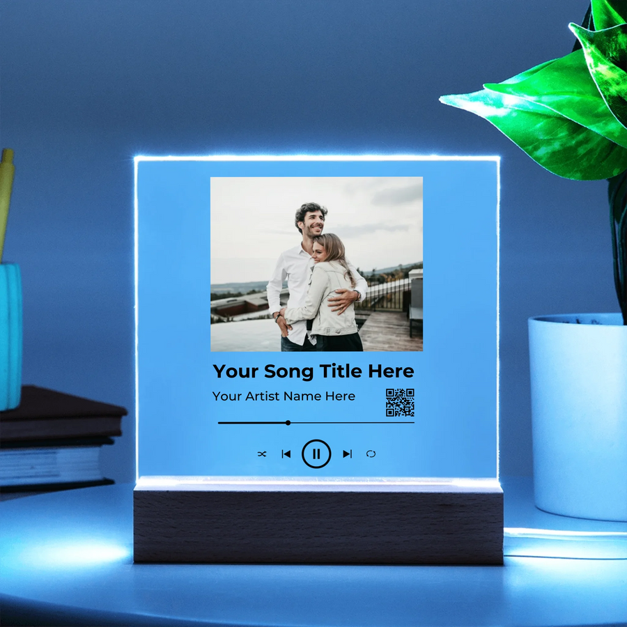 Acrylic Square with LED Base 10