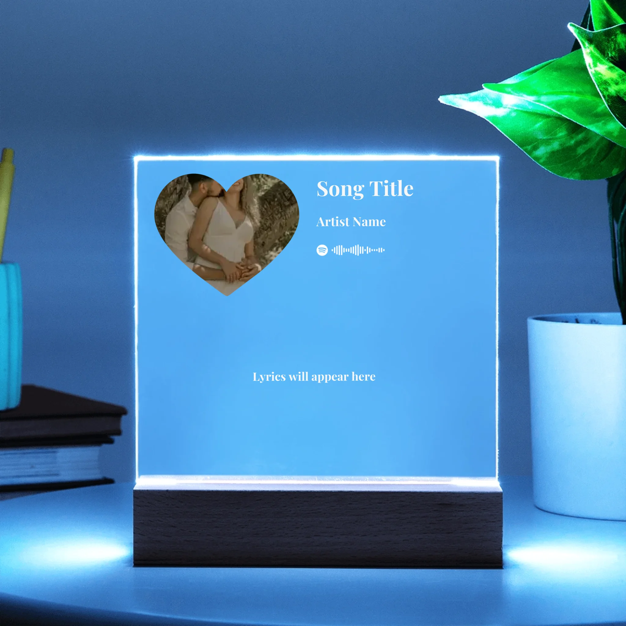 Acrylic Square with LED Base 10