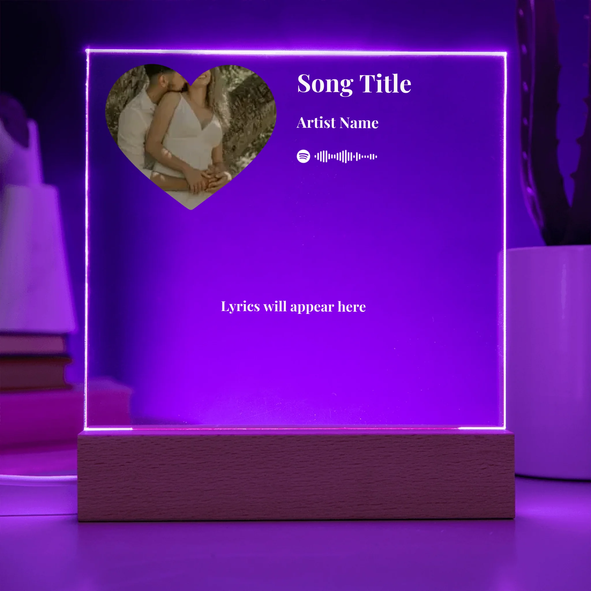 Acrylic Square with LED Base 8