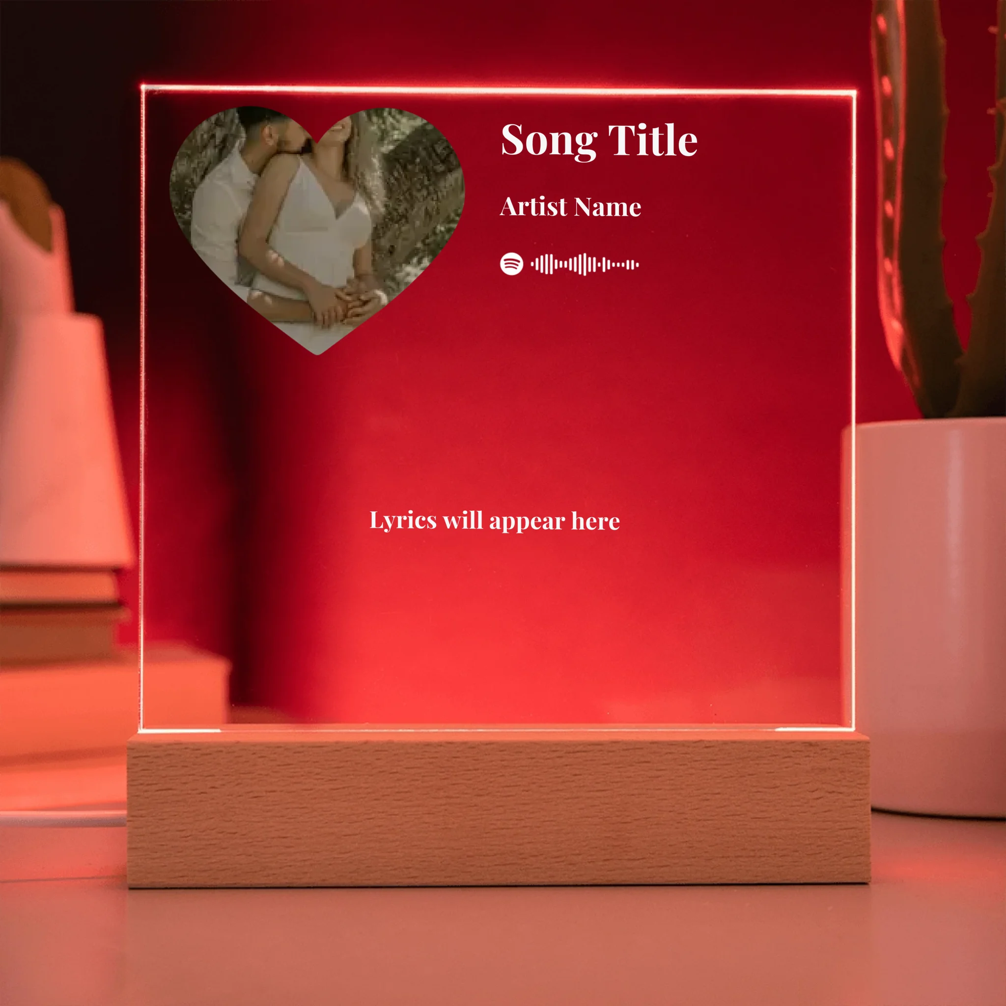 Acrylic Square with LED Base 9