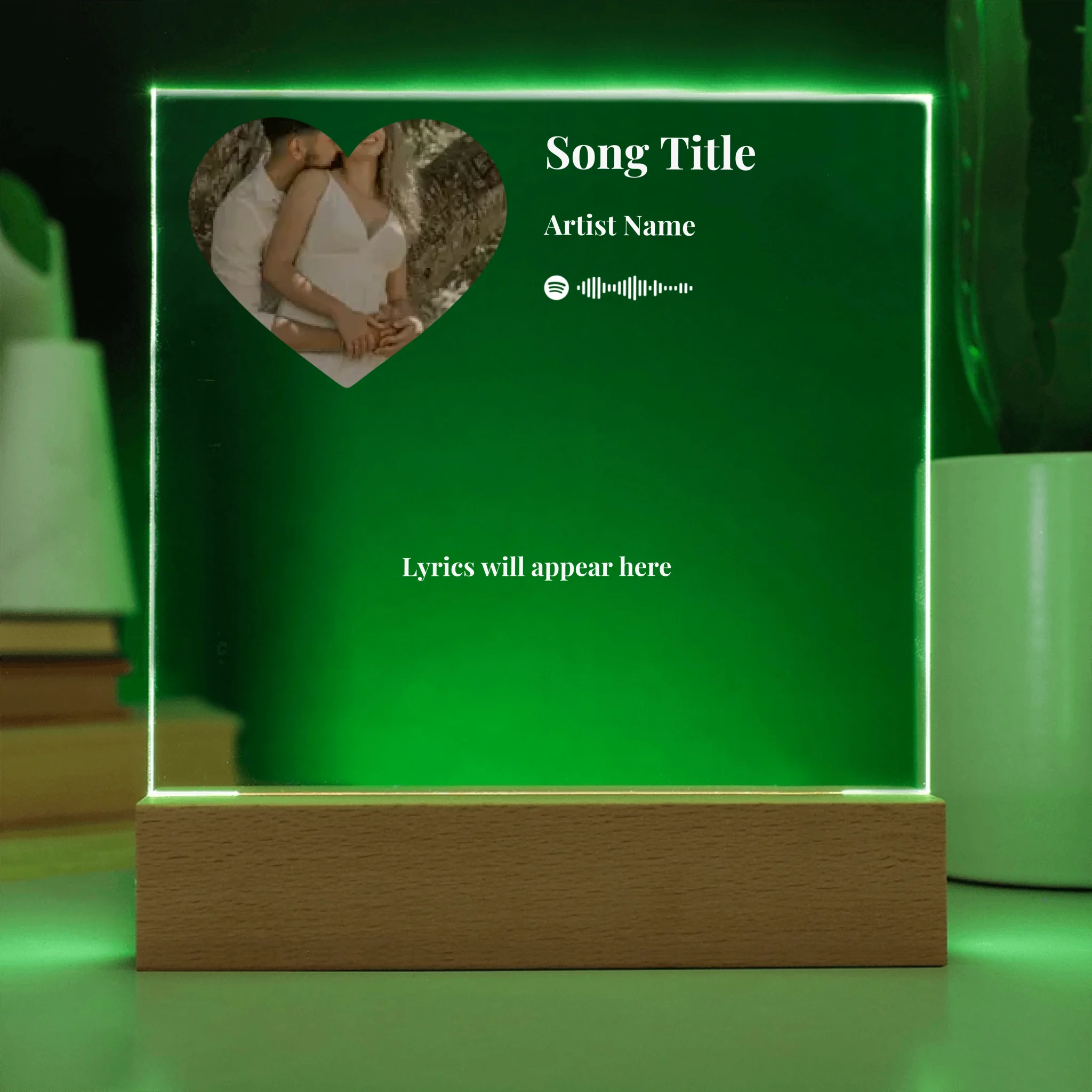 Acrylic Square with LED Base 7