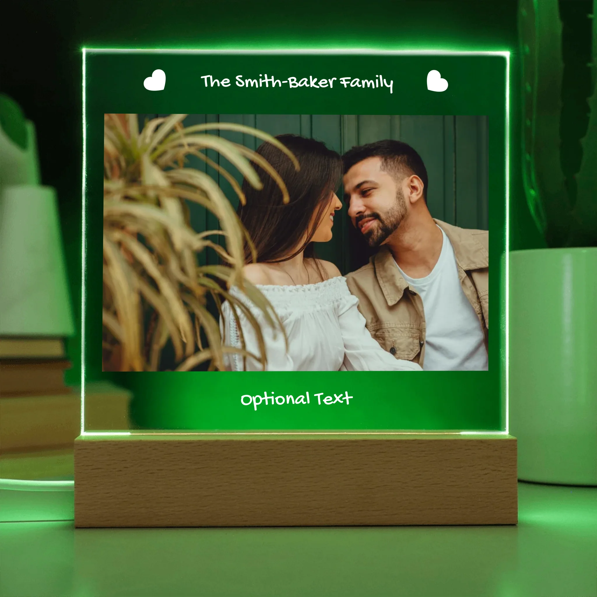 Acrylic Square with LED Base 7
