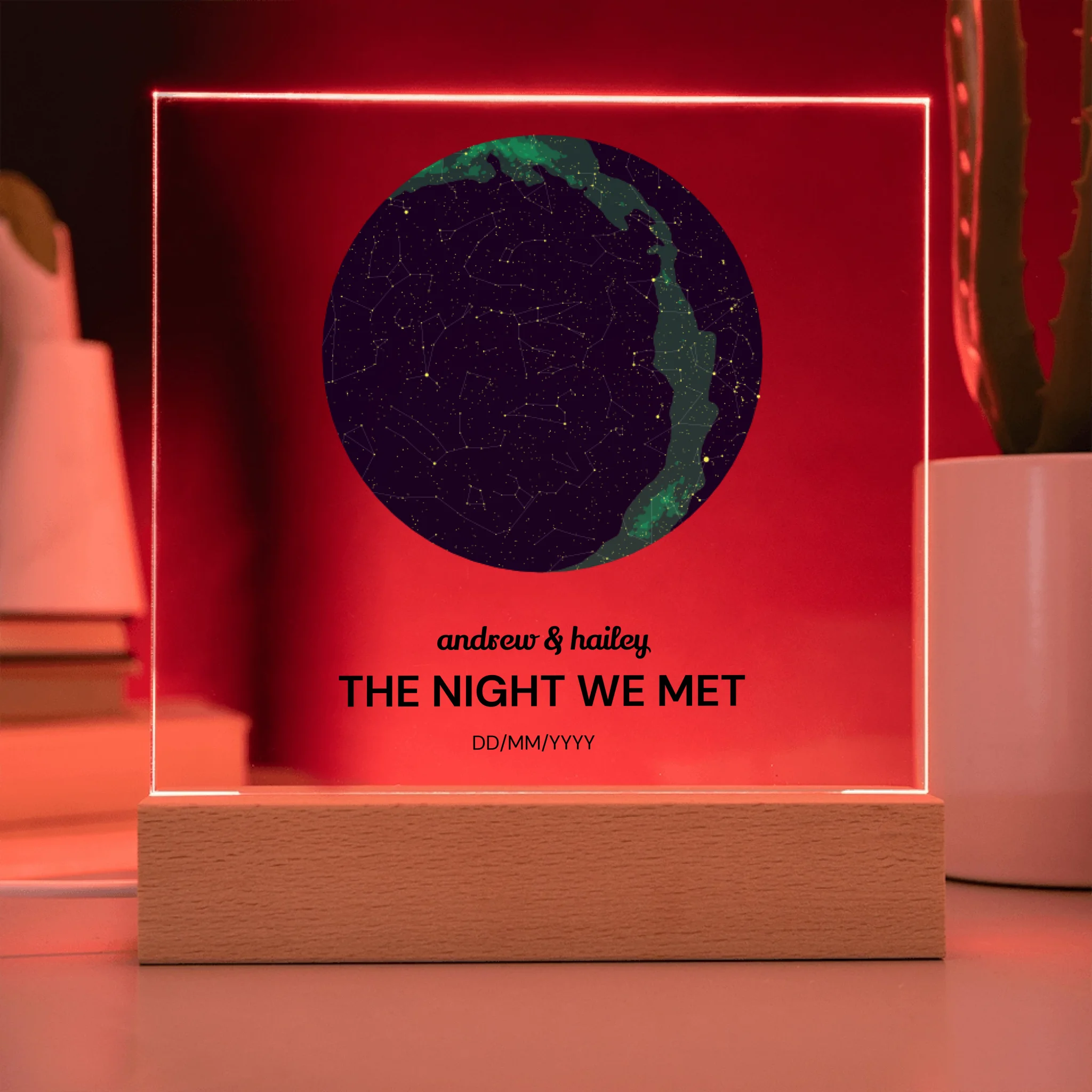Acrylic Square with LED Base 9