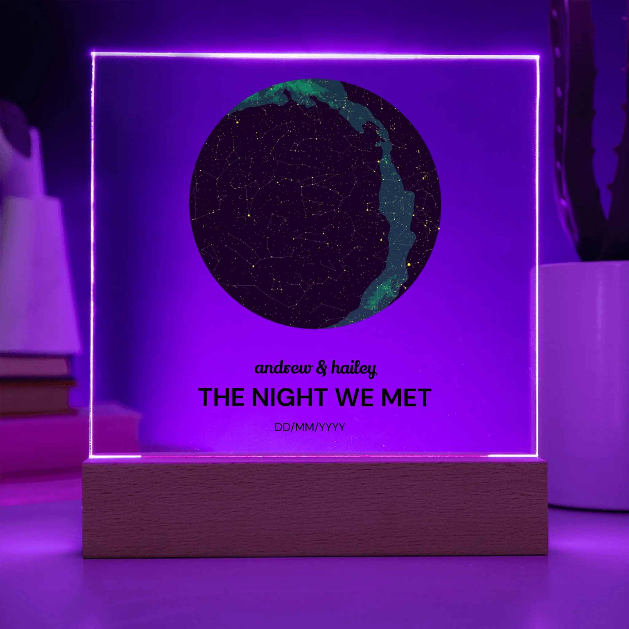 Acrylic Square with LED Base 8