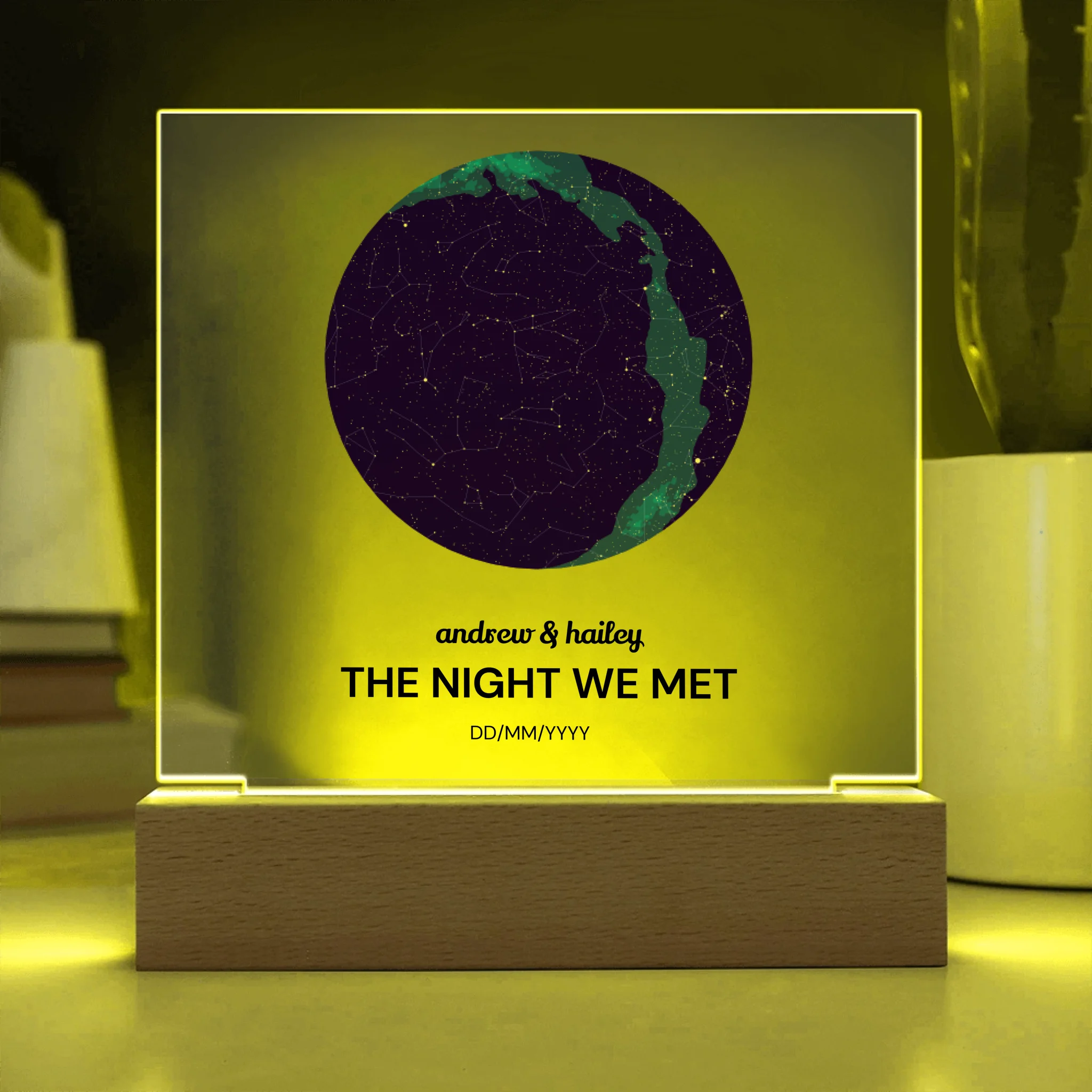 Acrylic Square with LED Base 10