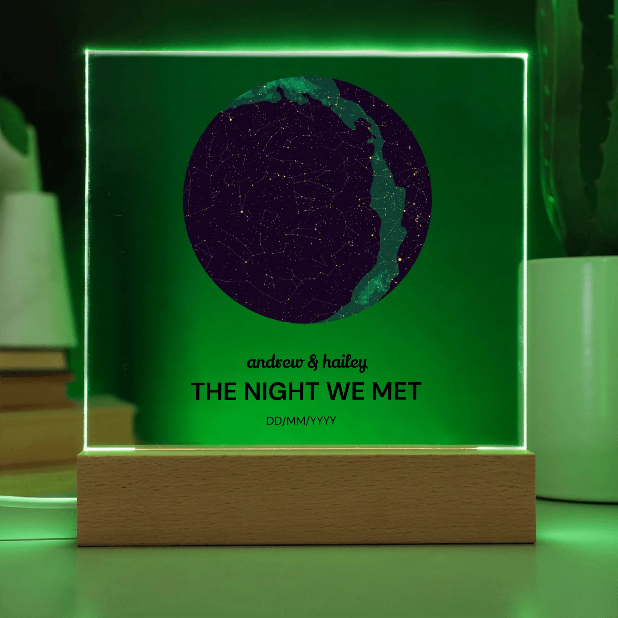 Acrylic Square with LED Base 7