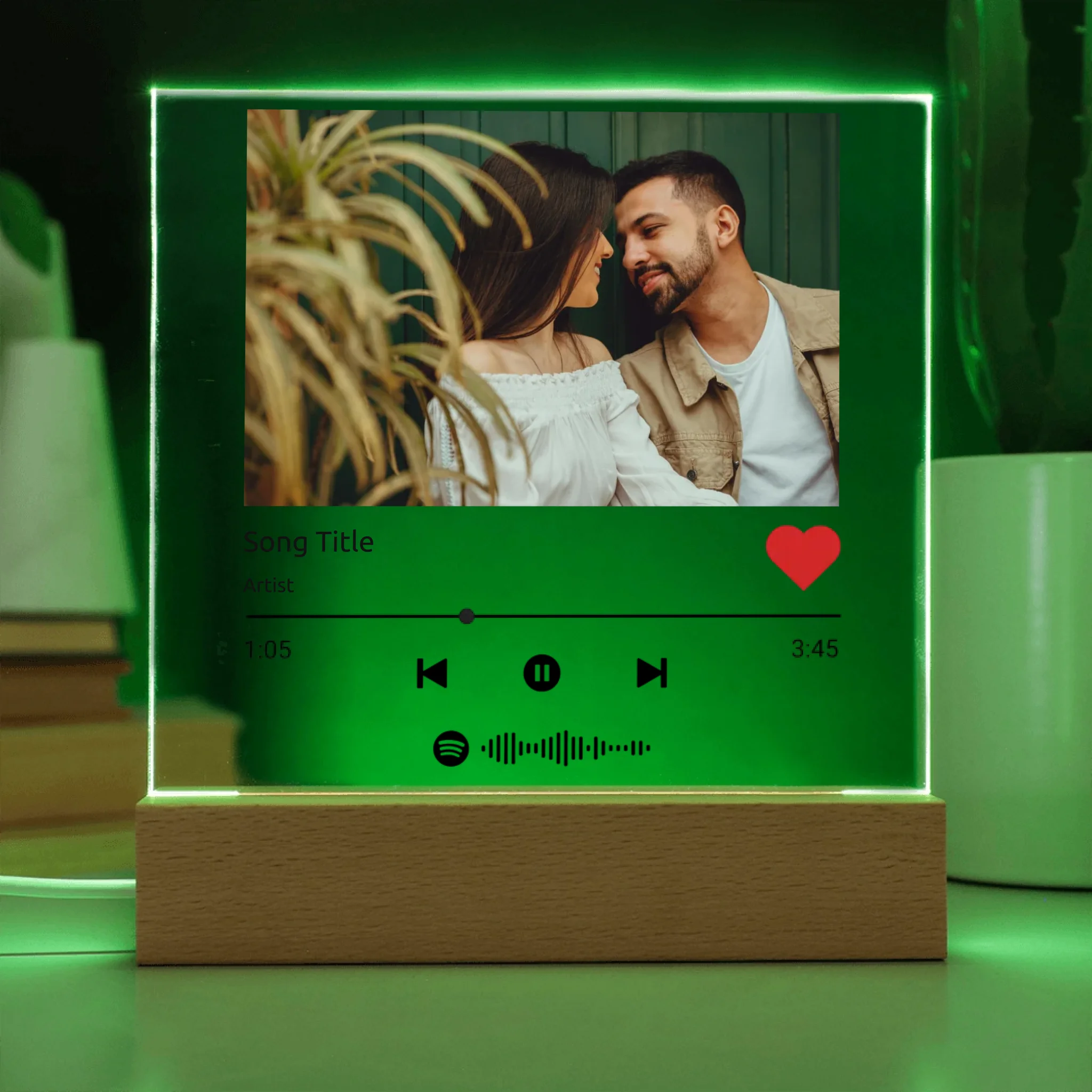 Acrylic Square with LED Base 7