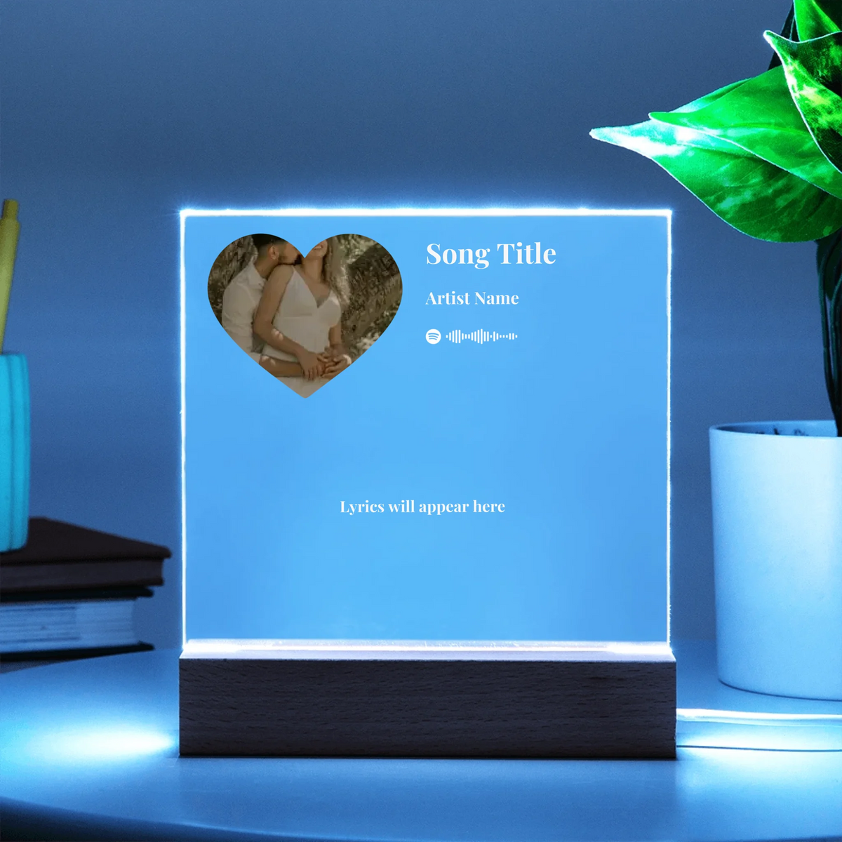 Acrylic Square with LED Base 10