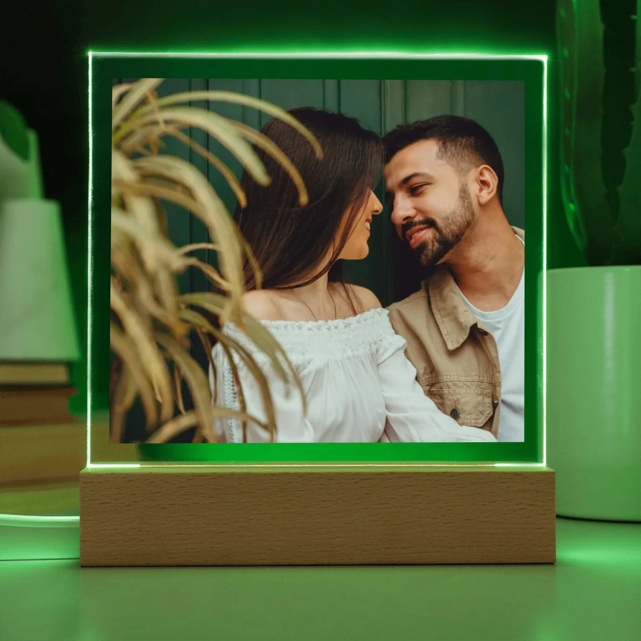 Acrylic Square with LED Base 7